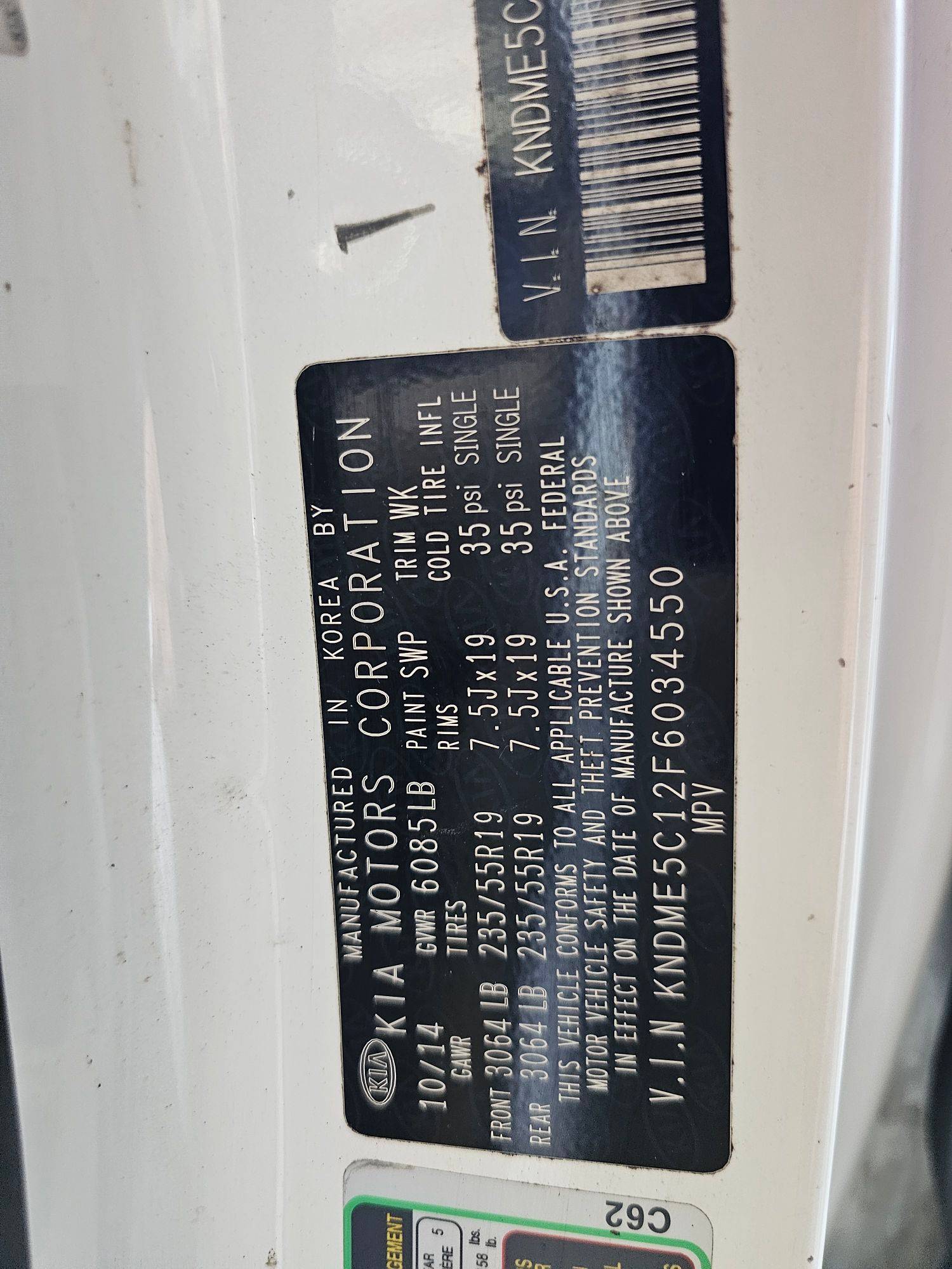 KIA SEDONA 2015 - Marhaba Auction Used Cars - Image 10