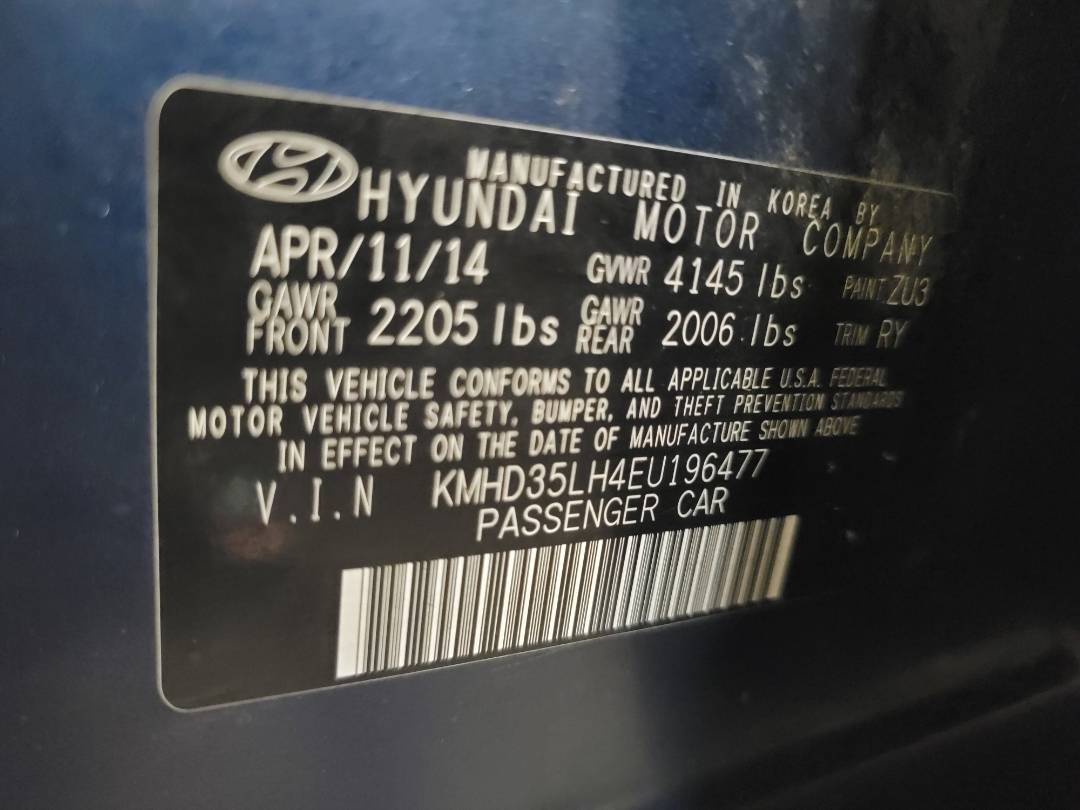 2014 HYUNDAI ELANTRA — 120966 Miles — Lot 39584614 - Marhaba Auctions Used Cars - Image 10