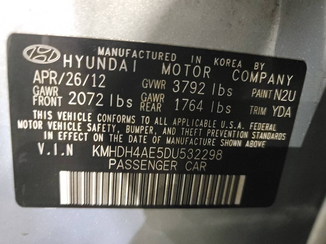 2013 HYUNDAI ELANTRA — 119895 Miles — Lot 79923583 - Marhaba Auctions Used Cars - Image 7
