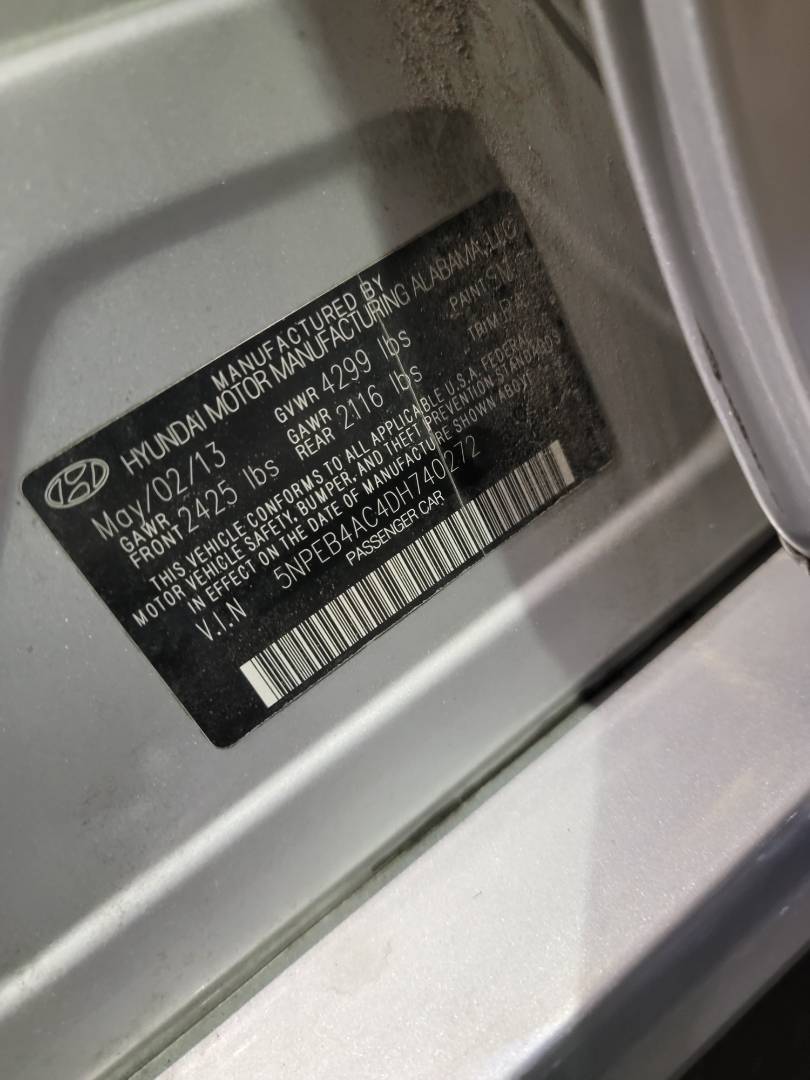 2013 HYUNDAI SONATA — 181646 Miles — Lot H740272 — Main - Marhaba Auctions Used Cars - Image 9