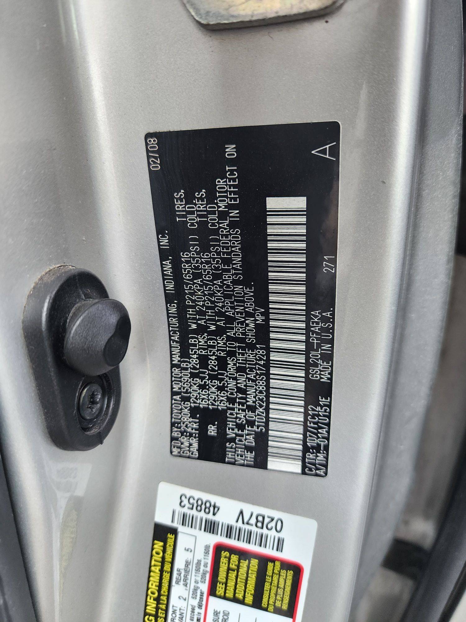 2008 TOYOTA SIENNA — 171690 Miles — Lot 67886593 - Marhaba Auctions Used Cars - Image 7