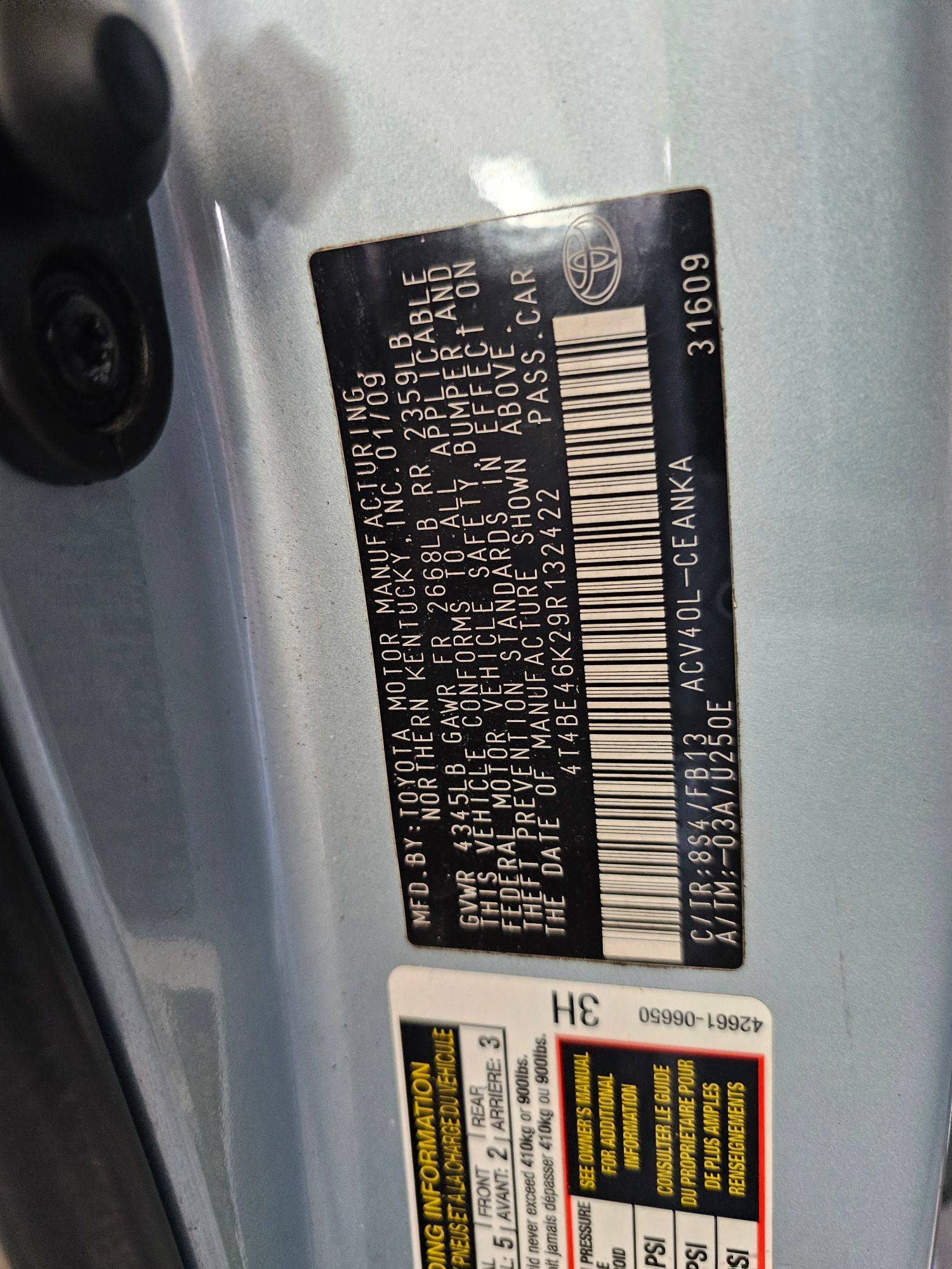 TOYOTA CAMRY 2009 - Marhaba Auction Used Cars - Image 11