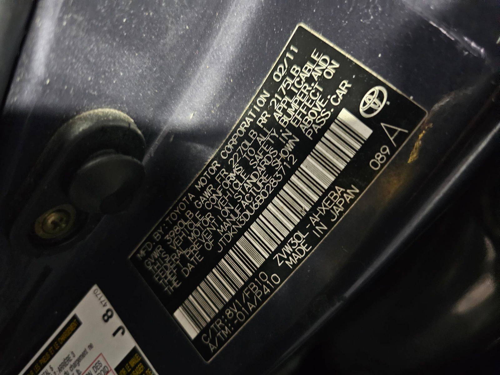 2011 TOYOTA PRIUS — 201518 Miles — Lot B0283712 — Main - Marhaba Auctions Used Cars - Image 9