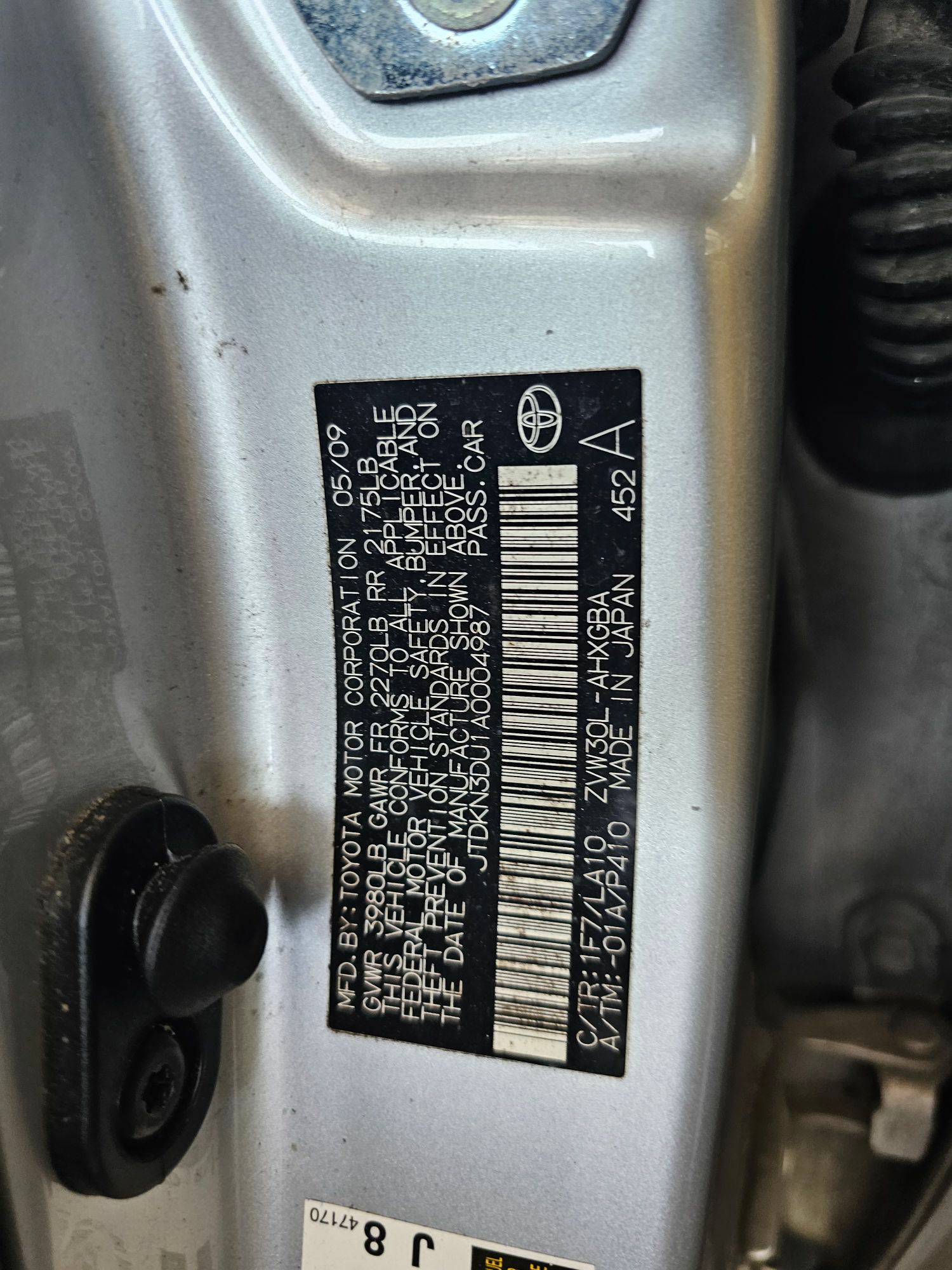 2010 TOYOTA PRIUS — 212439 Miles — Lot DU1A0004987 — Souq - Marhaba Auctions Used Cars - Image 8