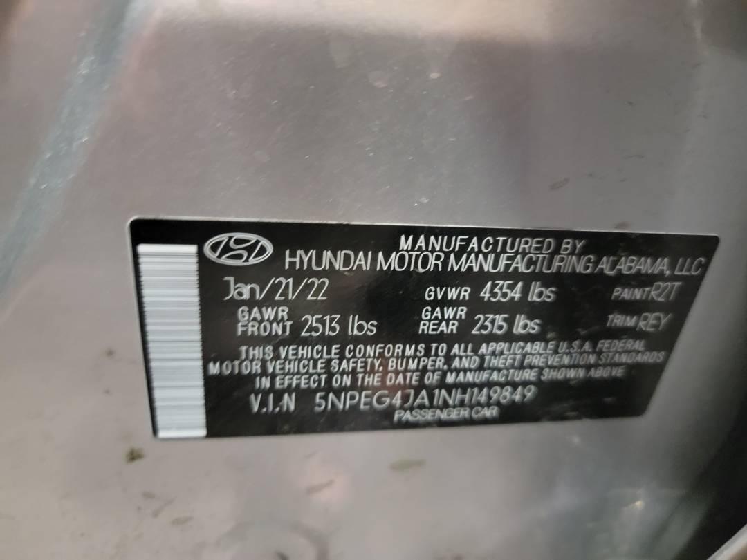 2022 HYUNDAI SONATA — 15751 Miles — Lot 37548621 - Marhaba Auctions Used Cars - Image 9