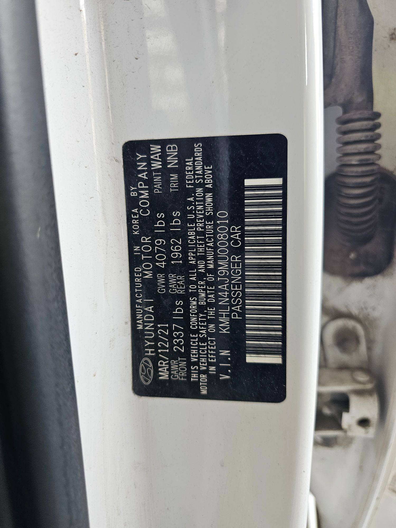 HYUNDAI ELANTRA 2021 - Marhaba Auction Used Cars - Image 10