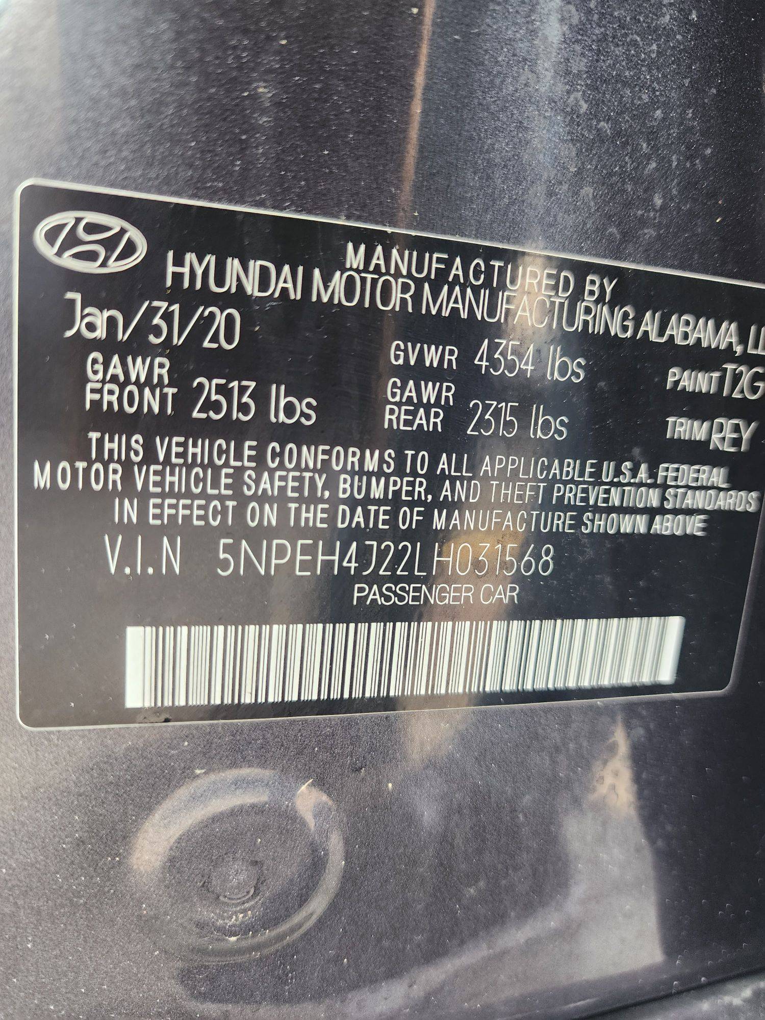 2020 HYUNDAI SONATA — 26632 Miles — Lot 70344303 - Marhaba Auctions Used Cars - Image 3