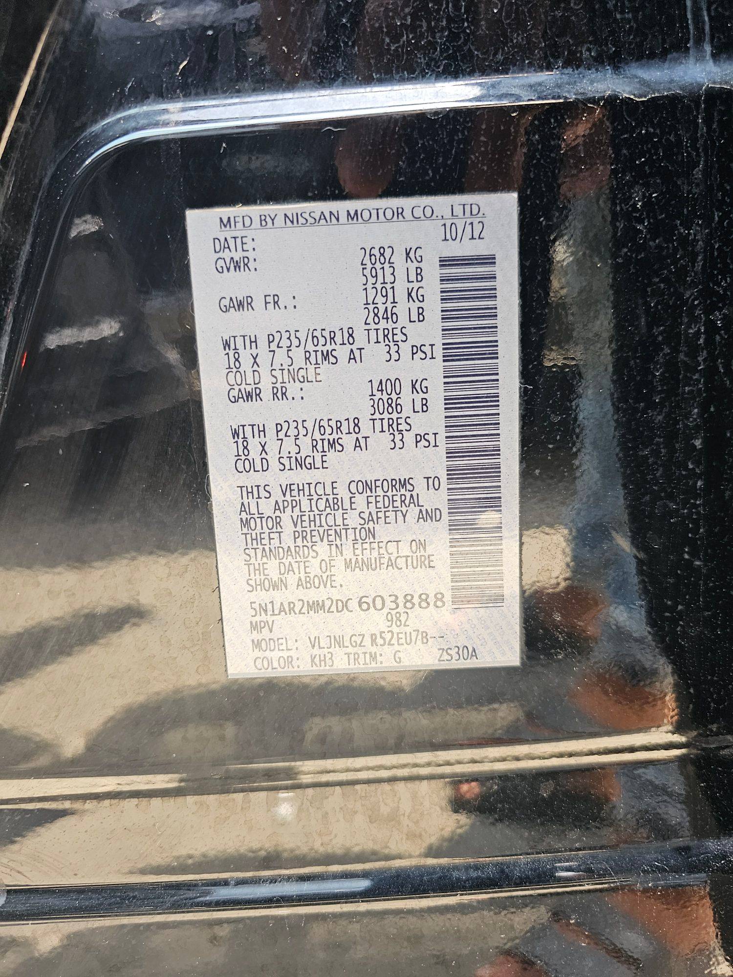 2013 NISSAN PATHFINDER — 174876 Miles — Lot M2DC603888 — Souq - Marhaba Auctions Used Cars - Image 9