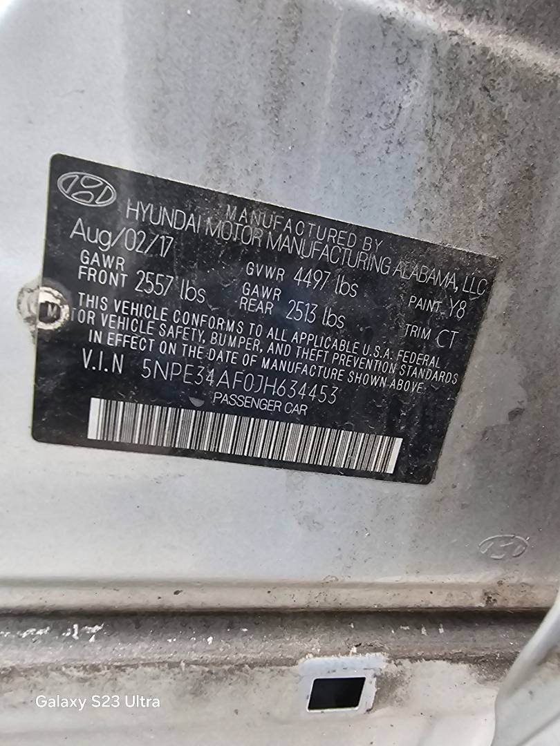 2018 HYUNDAI SONATA SPORT — 141534 Miles — Lot 634453 — Main - Marhaba Auctions Used Cars - Image 8
