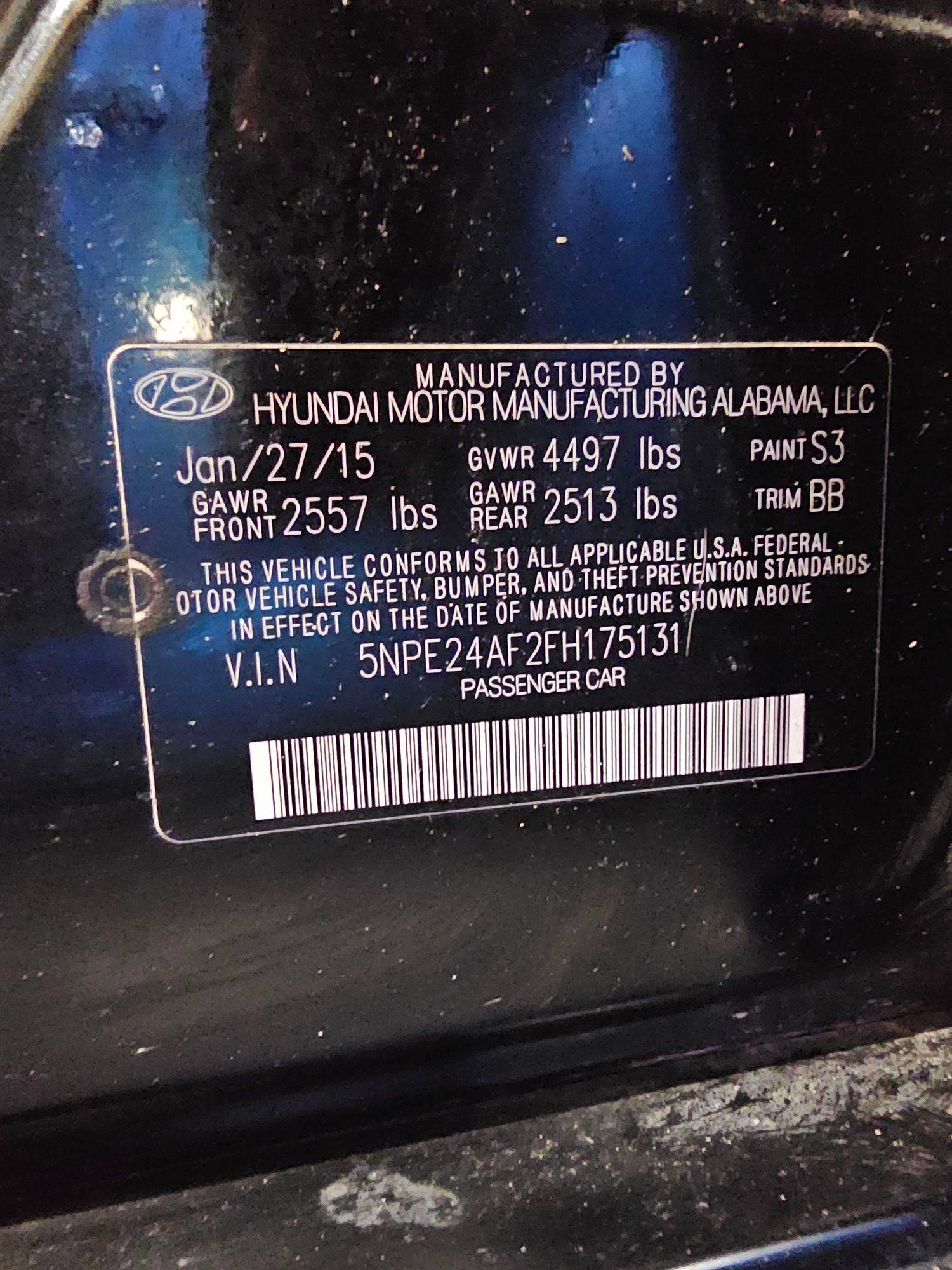 2015 HYUNDAI SONATA — 149949 Miles — Lot FH175131 — Souq - Marhaba Auctions Used Cars - Image 9