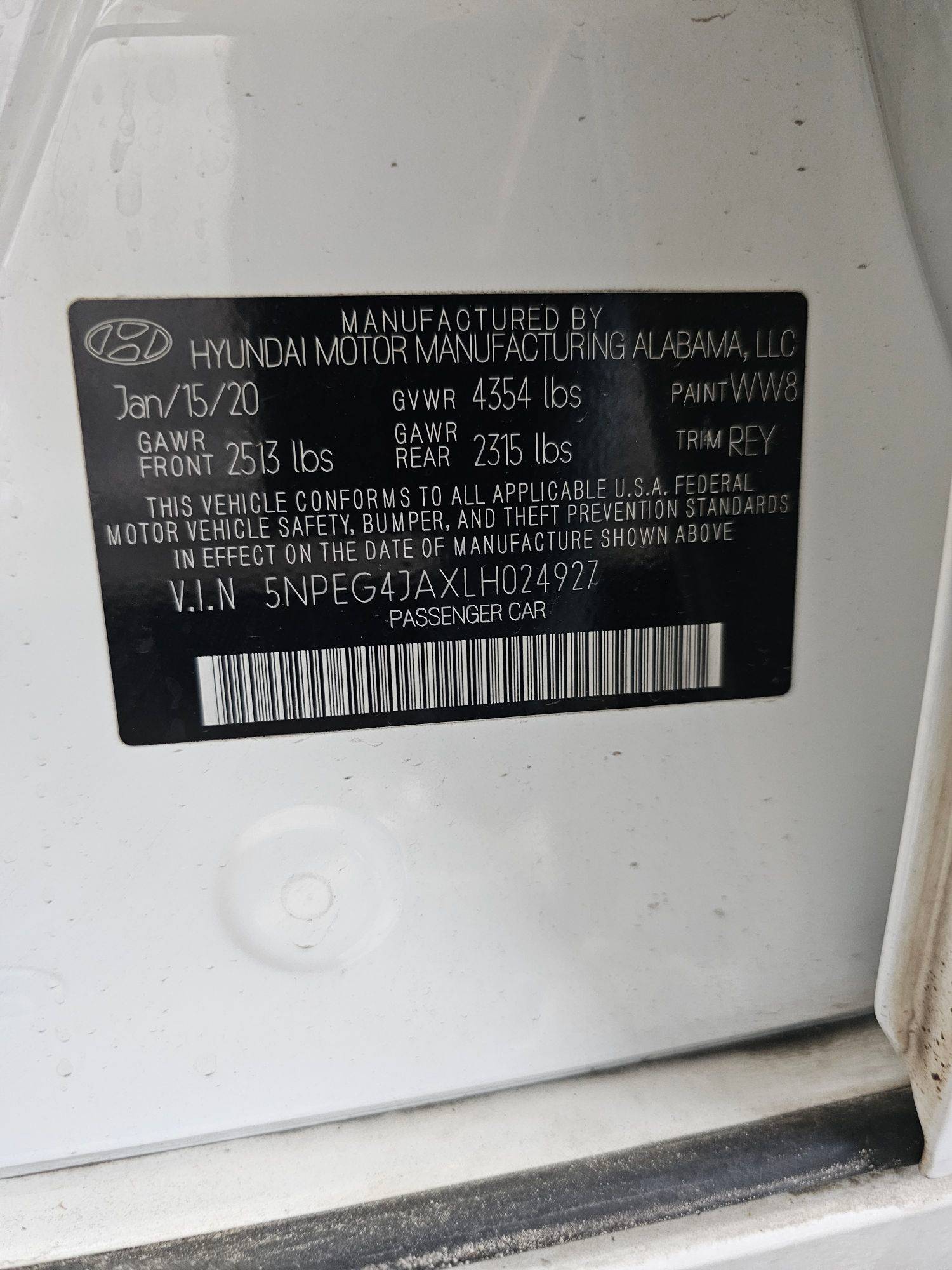 2020 HYUNDAI SONATA — 46890 Miles — Lot LH024927 — Main - Marhaba Auctions Used Cars - Image 9