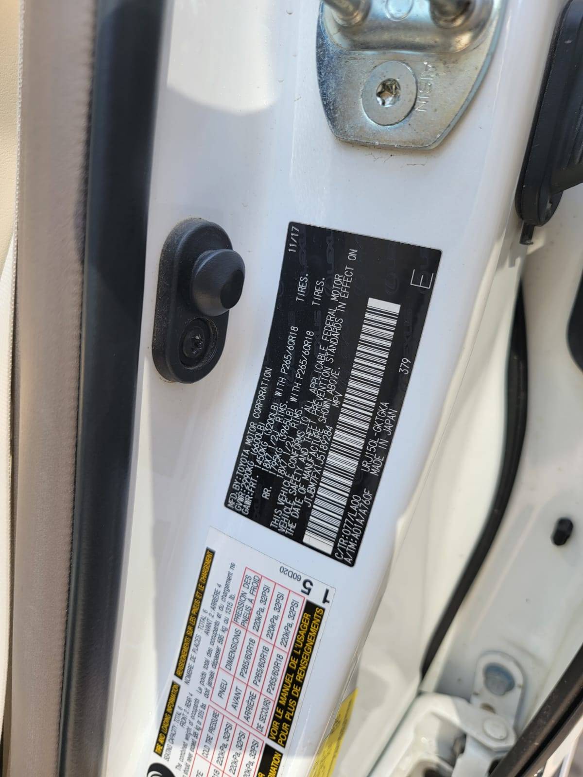 2018 LEXUS GX 460 — 90947 Miles — Lot 189284 — Main - Marhaba Auctions Used Cars - Image 9