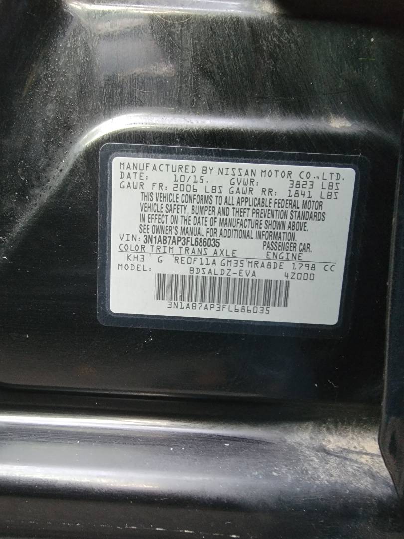 2015 NISSAN SENTRA — 122821 Miles — Lot 686035 — Main - Marhaba Auctions Used Cars - Image 8