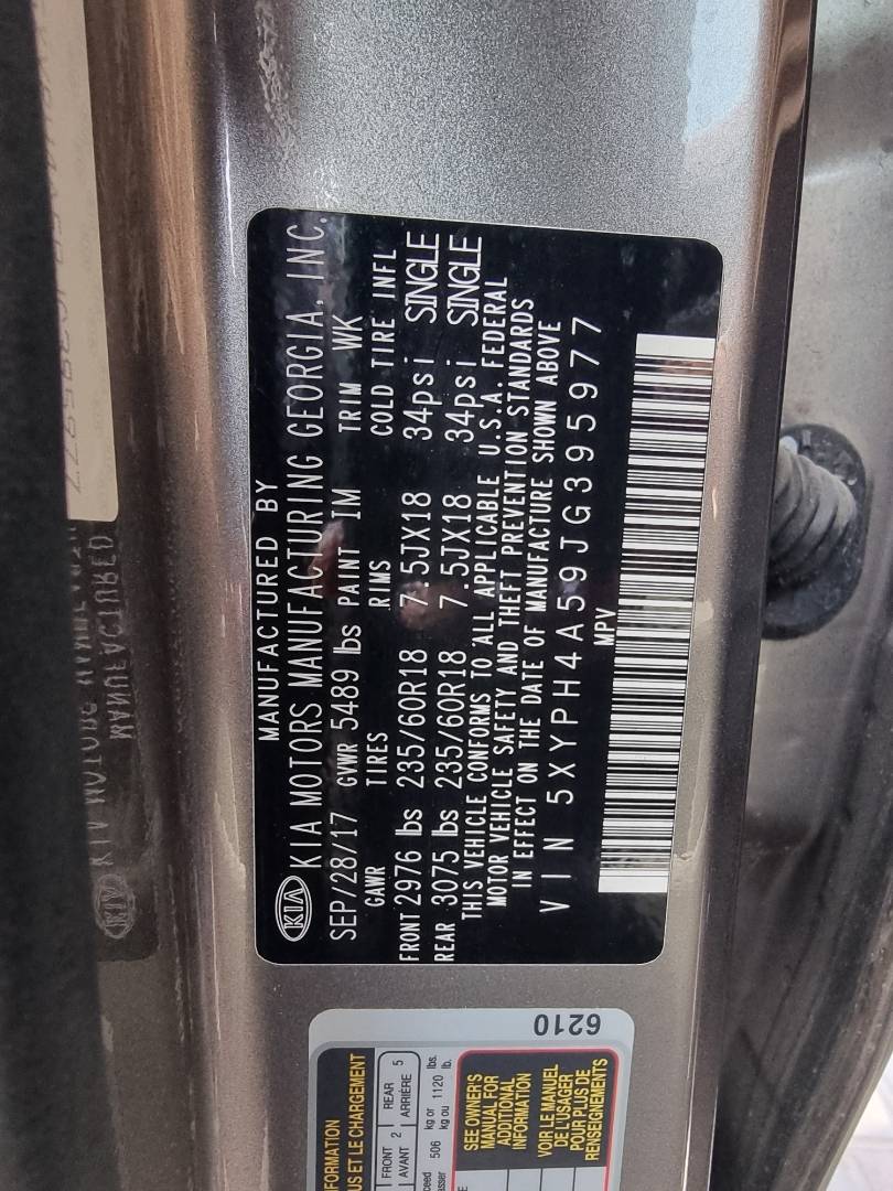 KIA SORENTO 2018 - Marhaba Auction Used Cars - Image 9