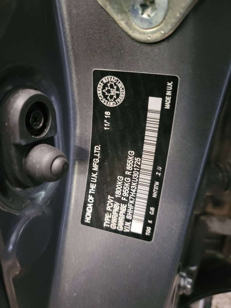 2019 HONDA CIVIC — 71090 KM — Lot KU301725 — Main - Marhaba Auctions Used Cars - Image 9