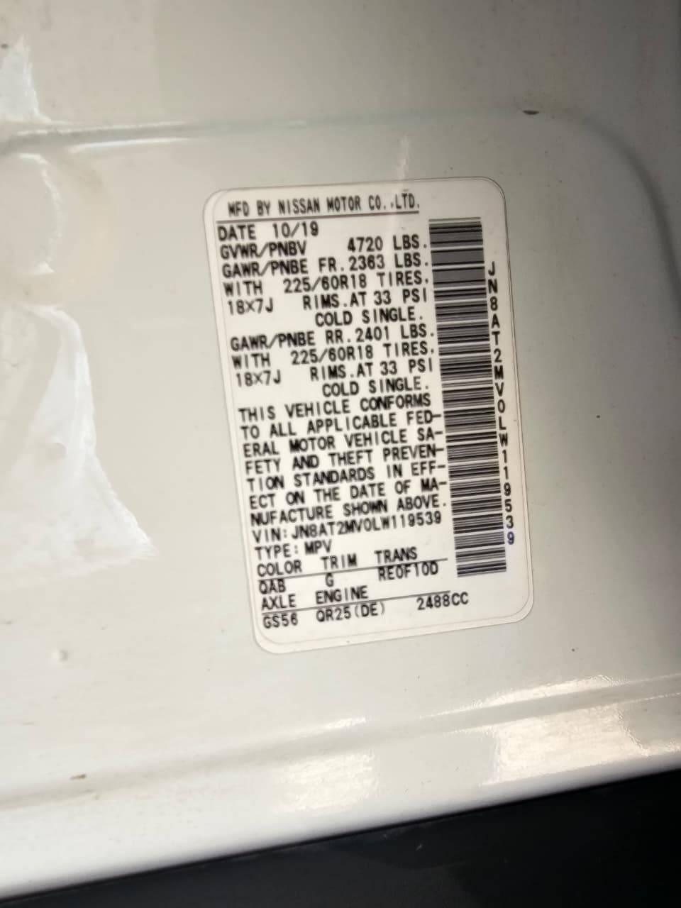 2020 NISSAN ROGUE — 57079 Miles — Lot V0LW119539 — Main - Marhaba Auctions Used Cars - Image 9