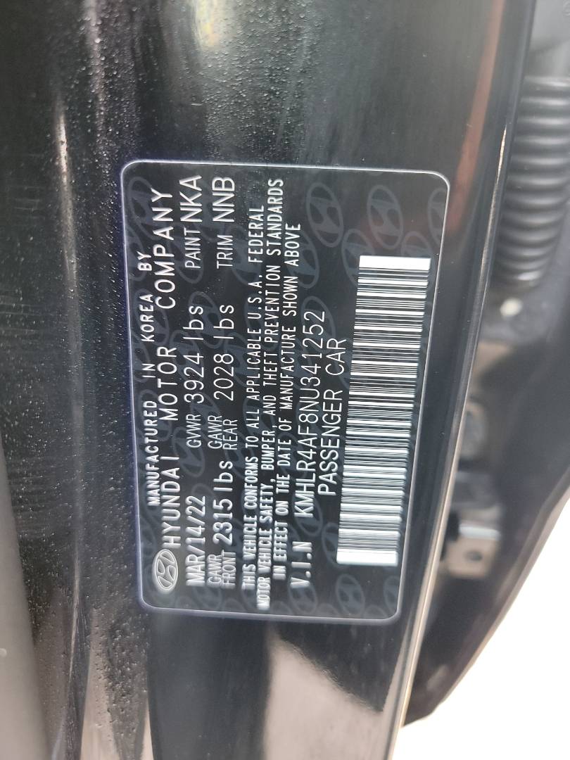 2022 HYUNDAI ELANTRA — 28413 Miles — Lot F8NU341252 — Main - Marhaba Auctions Used Cars - Image 11