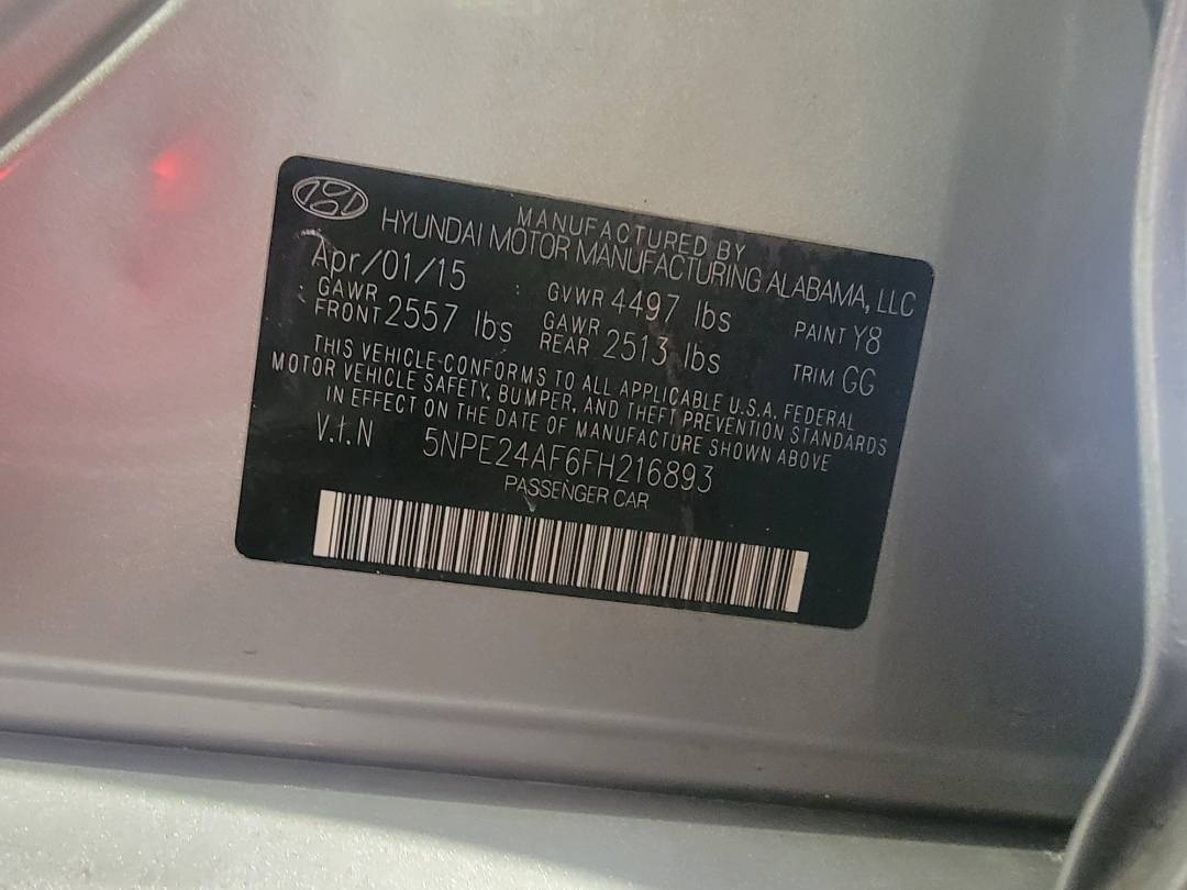 2015 HYUNDAI SONATA — 174303 Miles — Lot 16893 — Main - Marhaba Auctions Used Cars - Image 10