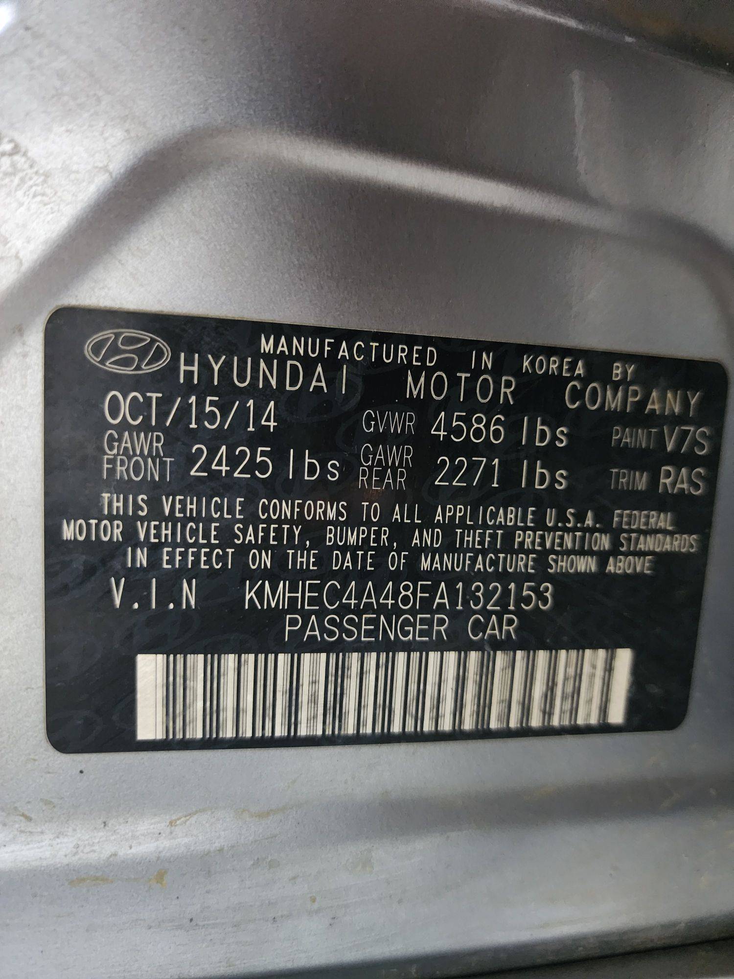 HYUNDAI SONATA 2015 - Marhaba Auction Used Cars - Image 11