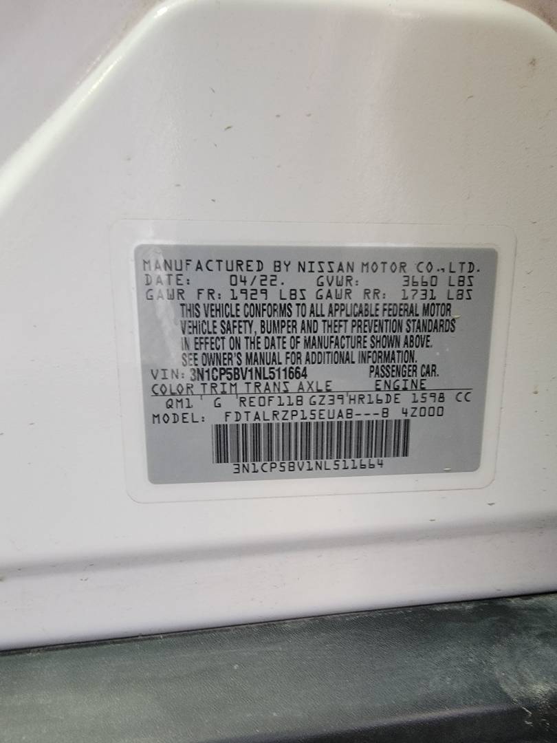 2022 NISSAN KICKS — 11211 Miles — Lot L511664 — Main - Marhaba Auctions Used Cars - Image 9