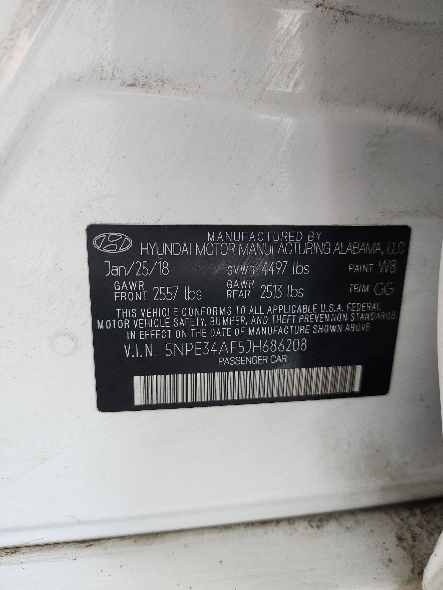 2018 HYUNDAI SONATA — 58424 Miles — Lot 39418069 — Souq - Marhaba Auctions Used Cars - Image 9