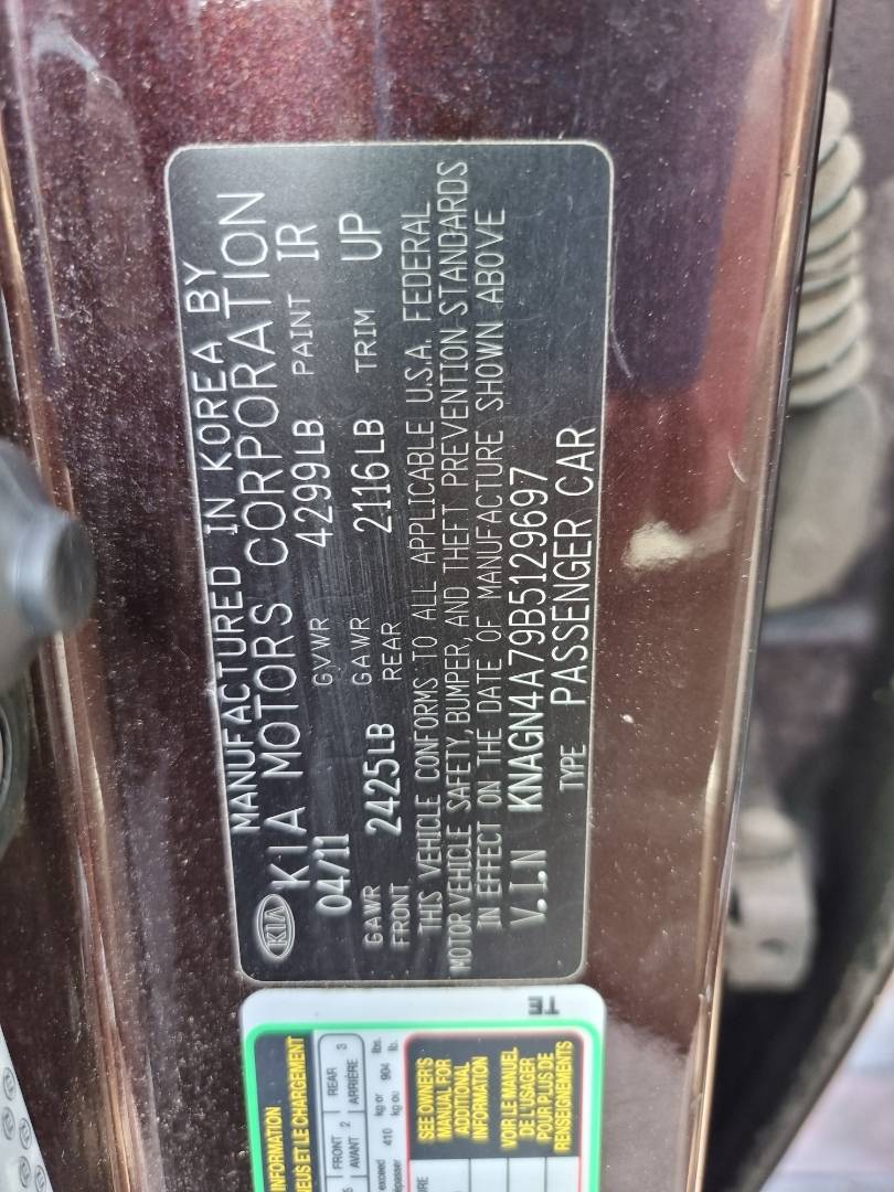 KIA OPTIMA 2011 - Marhaba Auction Used Cars - Image 10