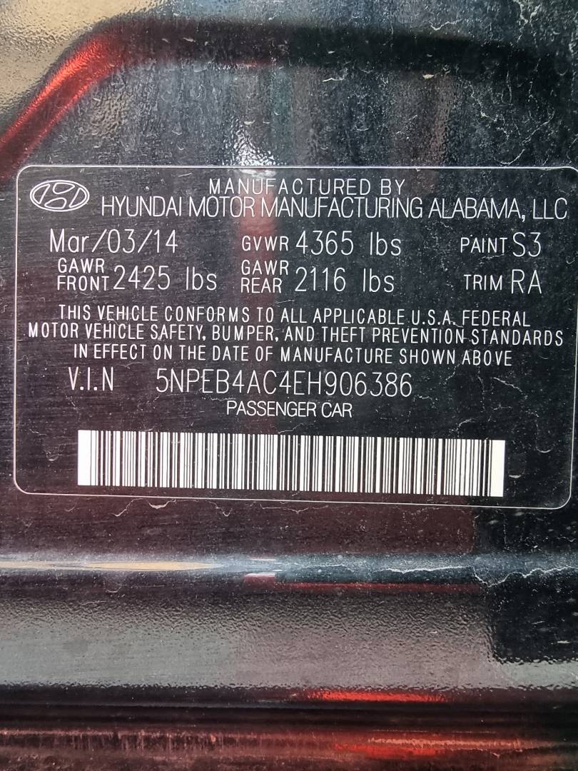 2014 HYUNDAI SONATA — 144628 Miles — Lot 38974364 - Marhaba Auctions Used Cars - Image 9