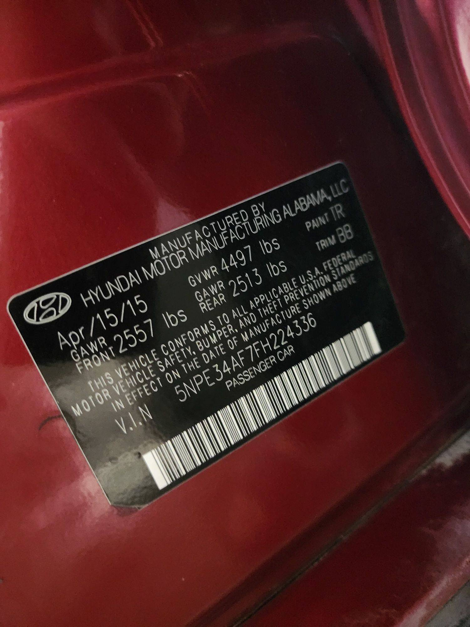 2015 HYUNDAI SONATA SPORT — 82187 Miles — Lot 224336 — Al Quoz - Marhaba Auctions Used Cars - Image 7