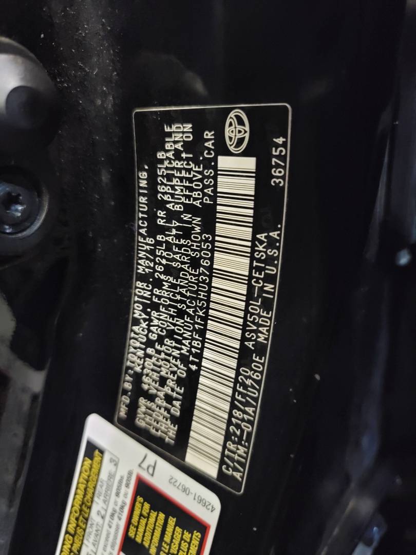 2017 TOYOTA CAMRY — 142243 Miles — Lot 5HU376053 — Main - Marhaba Auctions Used Cars - Image 8