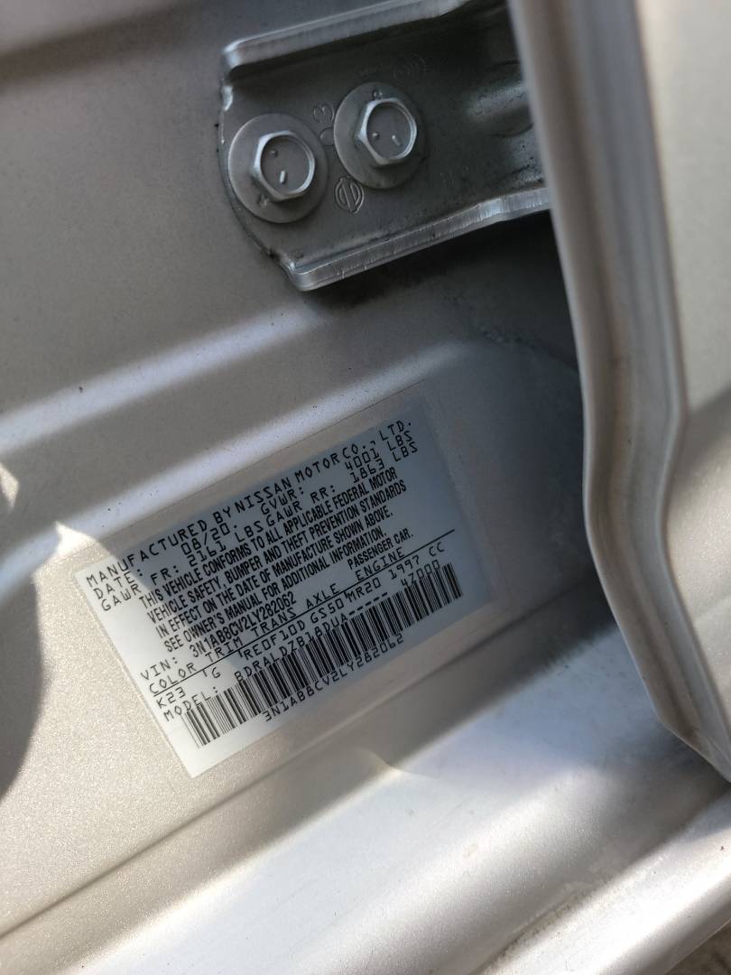 2020 NISSAN SENTRA — 116723 Miles — Lot Y282062 — Main - Marhaba Auctions Used Cars - Image 9