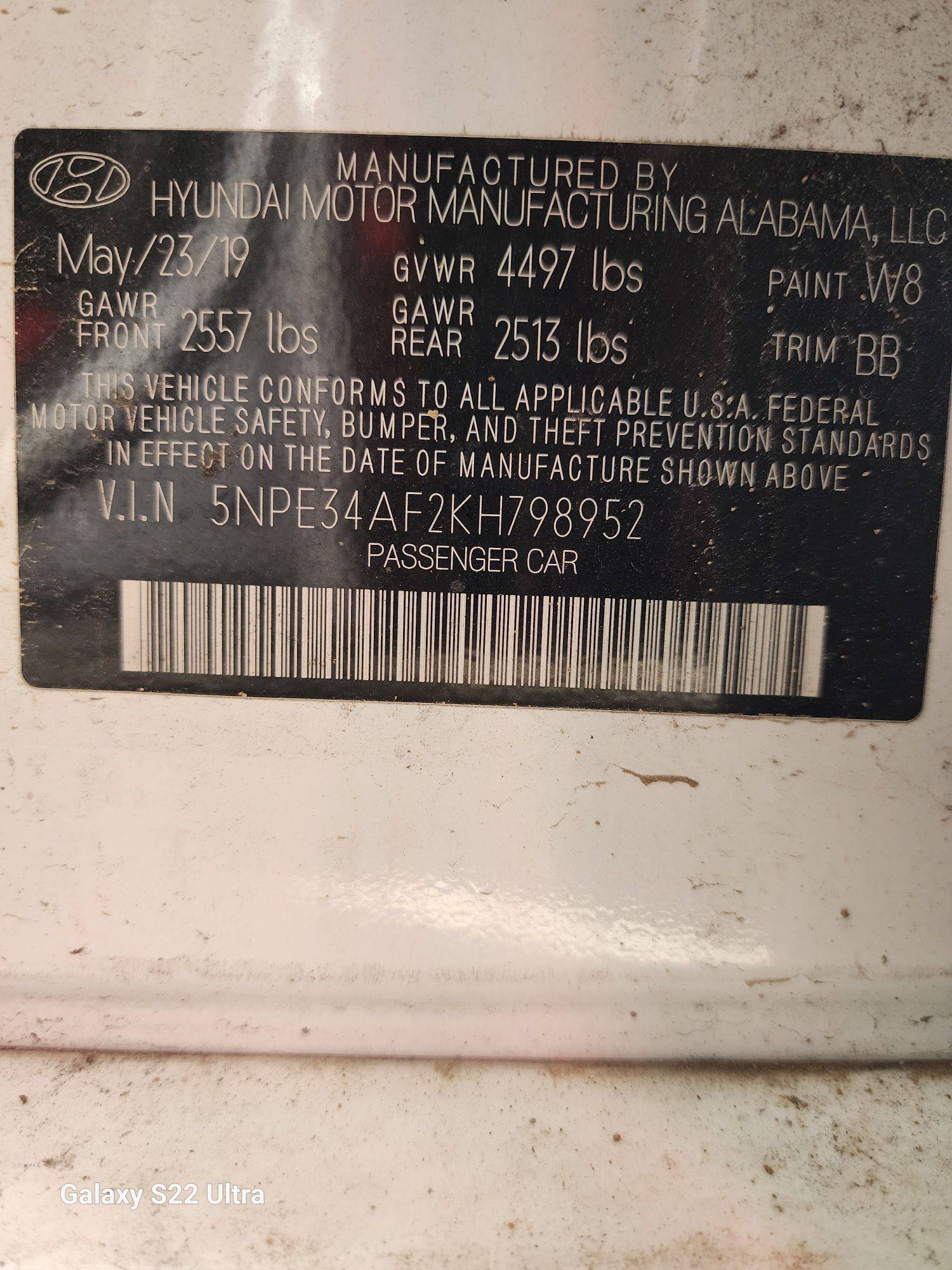 2019 HYUNDAI SONATA — 50748 Miles — Lot 798952 - Marhaba Auctions Used Cars - Image 6