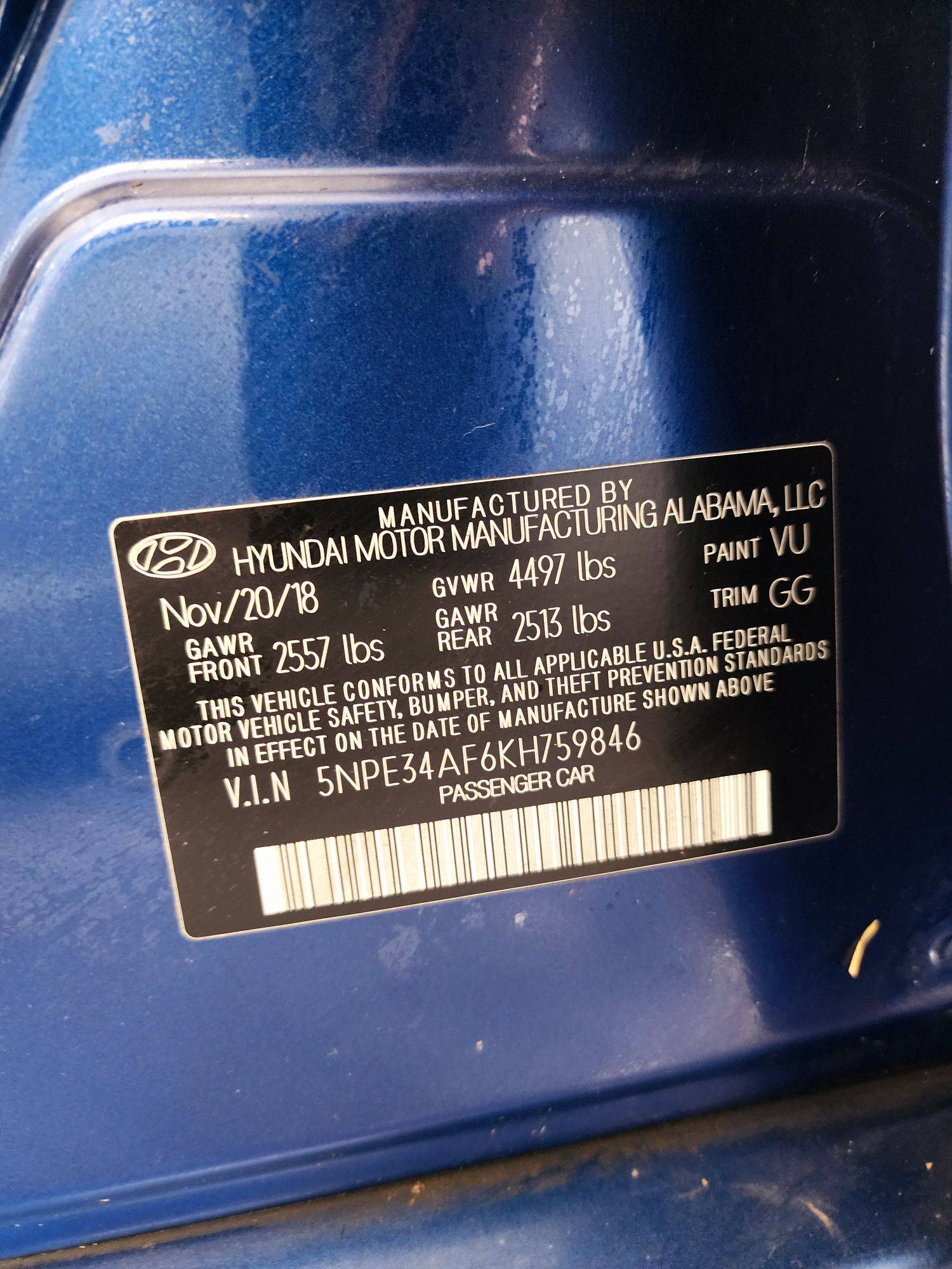 2019 HYUNDAI SONATA — 67588 Miles — Lot H759846 — Souq - Marhaba Auctions Used Cars - Image 10