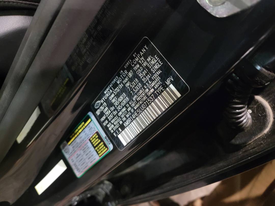 2020 HYUNDAI PALISADE — 85612 Miles — Lot U071537 — Main - Marhaba Auctions Used Cars - Image 9