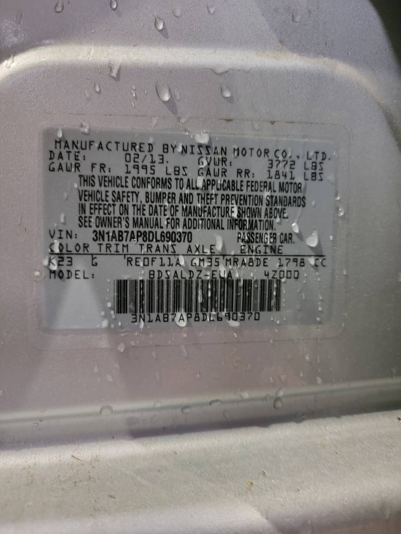 2013 NISSAN SENTRA — 173836 Miles — Lot 82186123 - Marhaba Auctions Used Cars - Image 8