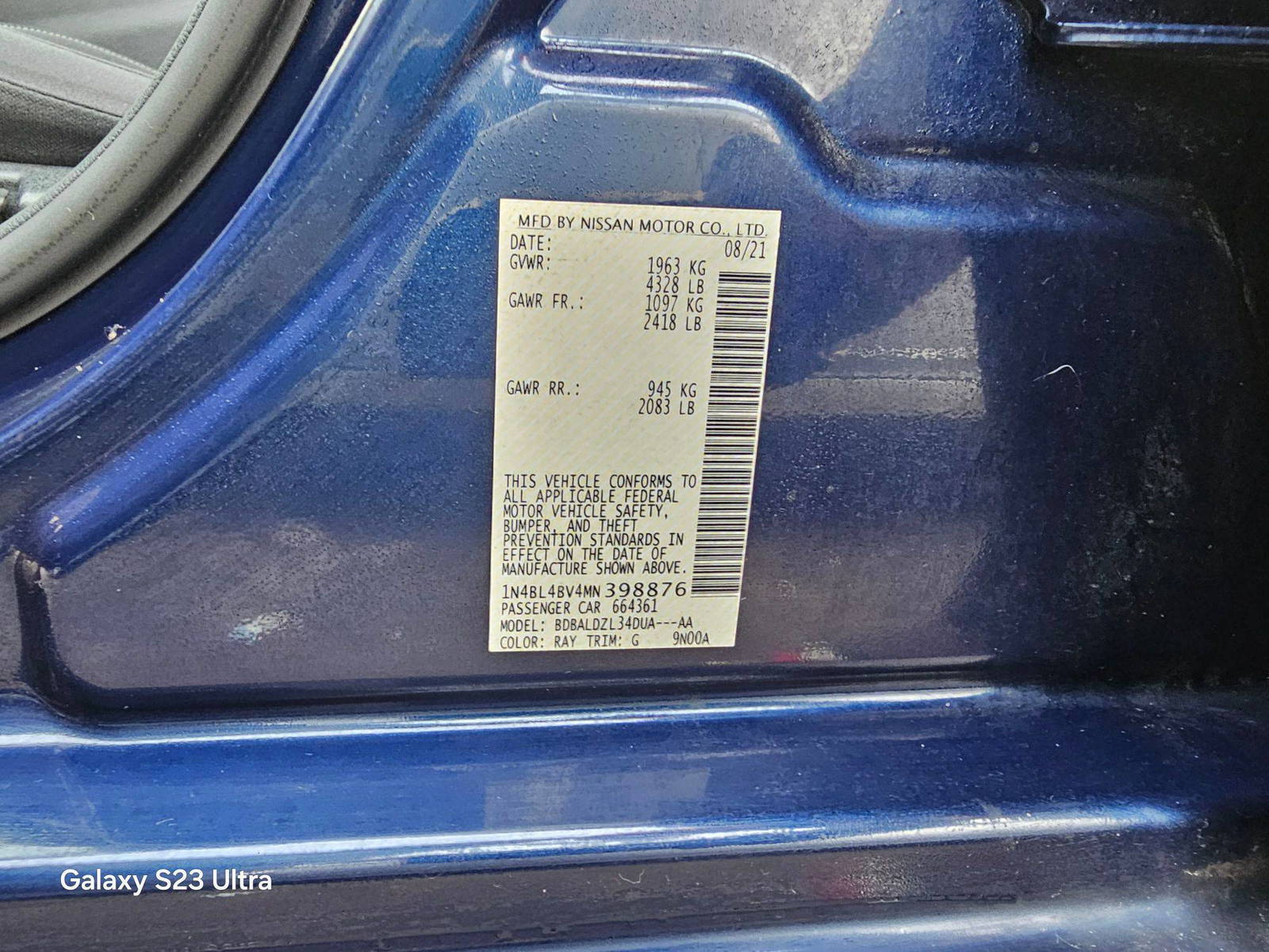 NISSAN ALTIMA 2021 - Marhaba Auction Used Cars - Image 9