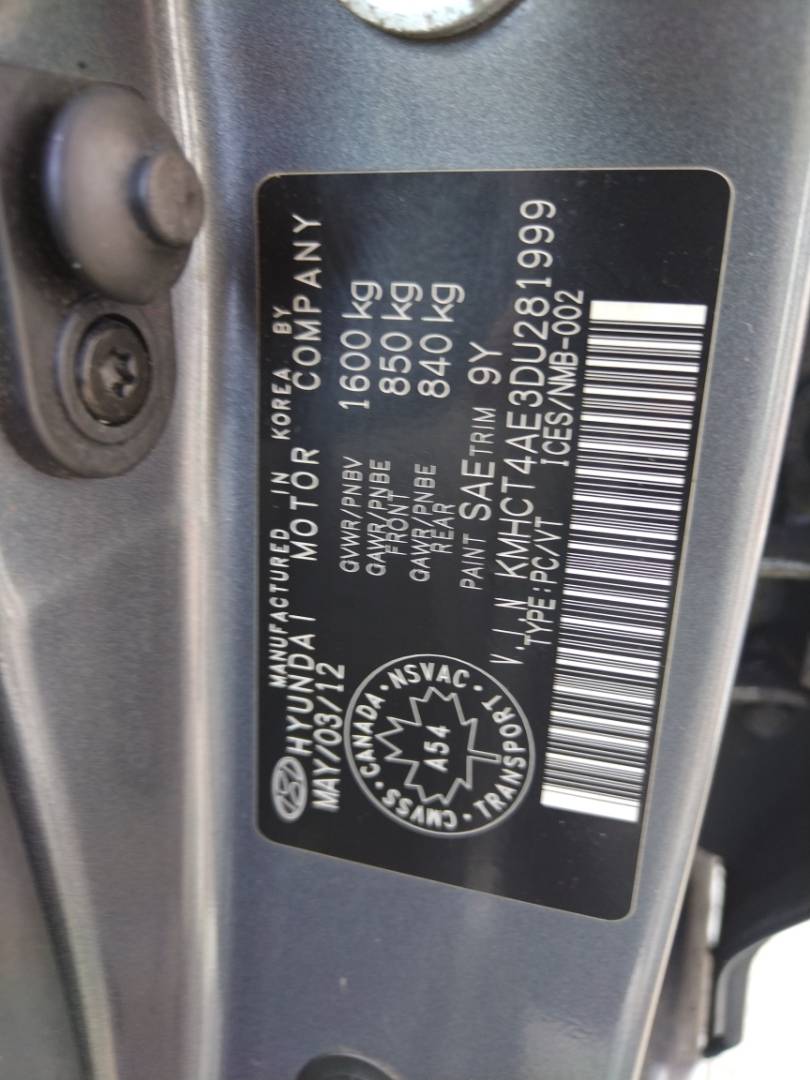 2013 HYUNDAI ACCENT — 265584 KM — Lot 281999 - Marhaba Auctions Used Cars - Image 7
