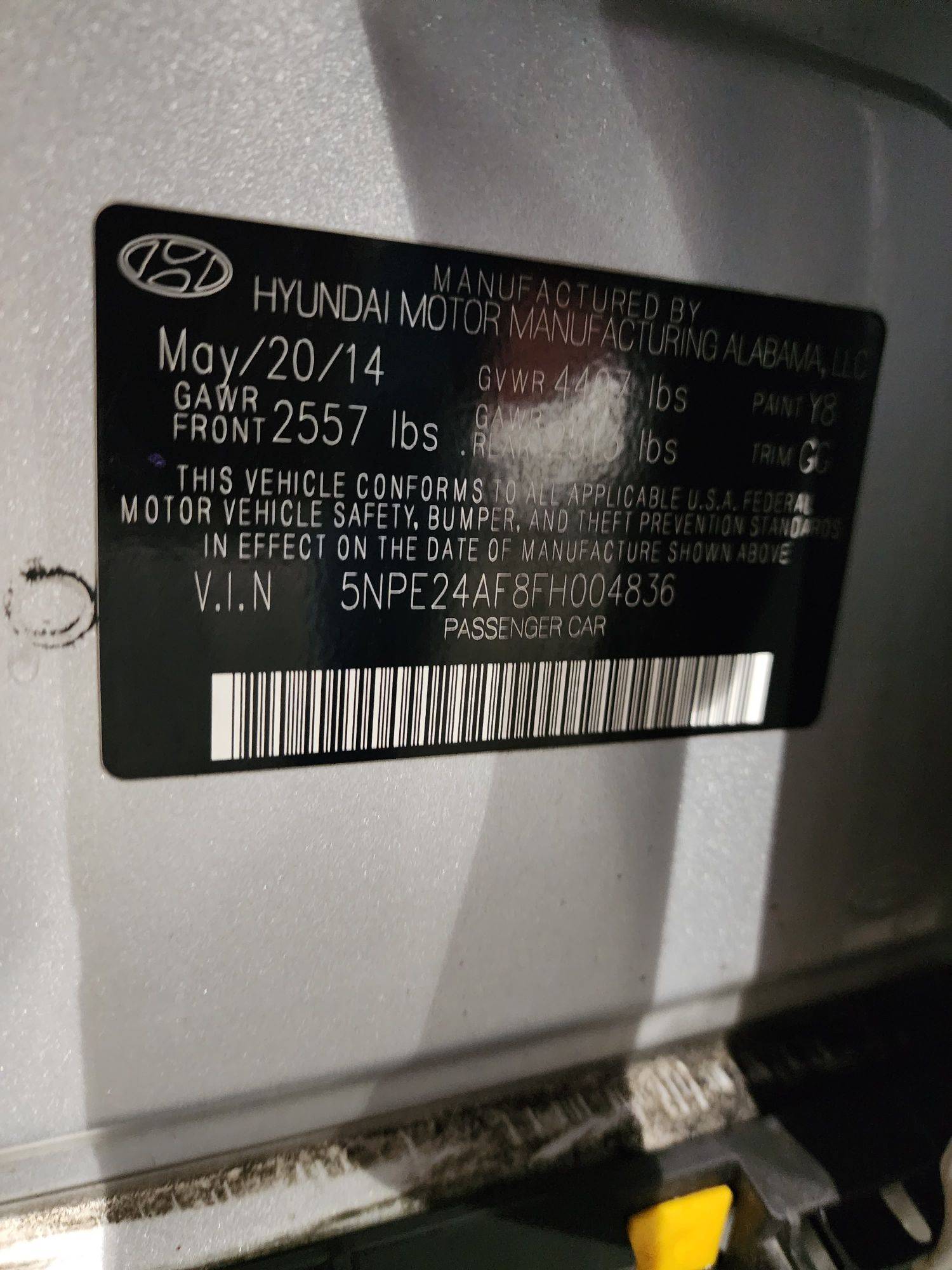 2015 HYUNDAI SONATA — 147435 Miles — Lot 37908091 - Marhaba Auctions Used Cars - Image 10