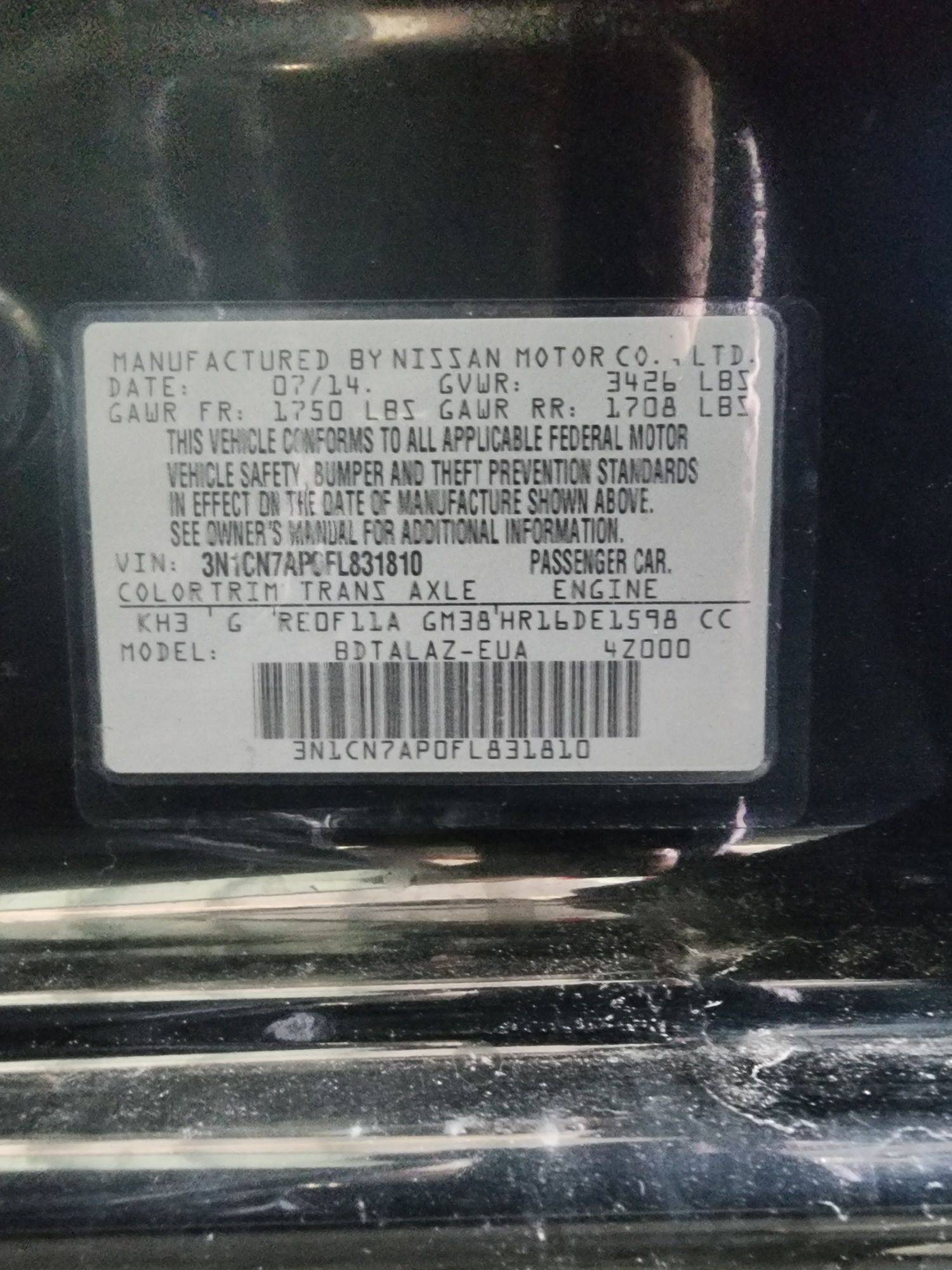 2015 NISSAN VERSA — 169347 Miles — Lot 46323754 — Main - Marhaba Auctions Used Cars - Image 10
