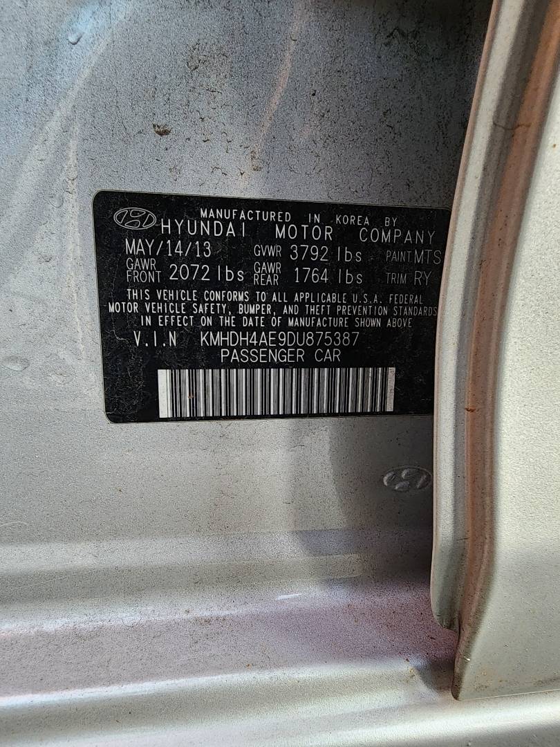 2013 HYUNDAI ELANTRA — 160189 Miles — Lot 79231173 - Marhaba Auctions Used Cars - Image 3