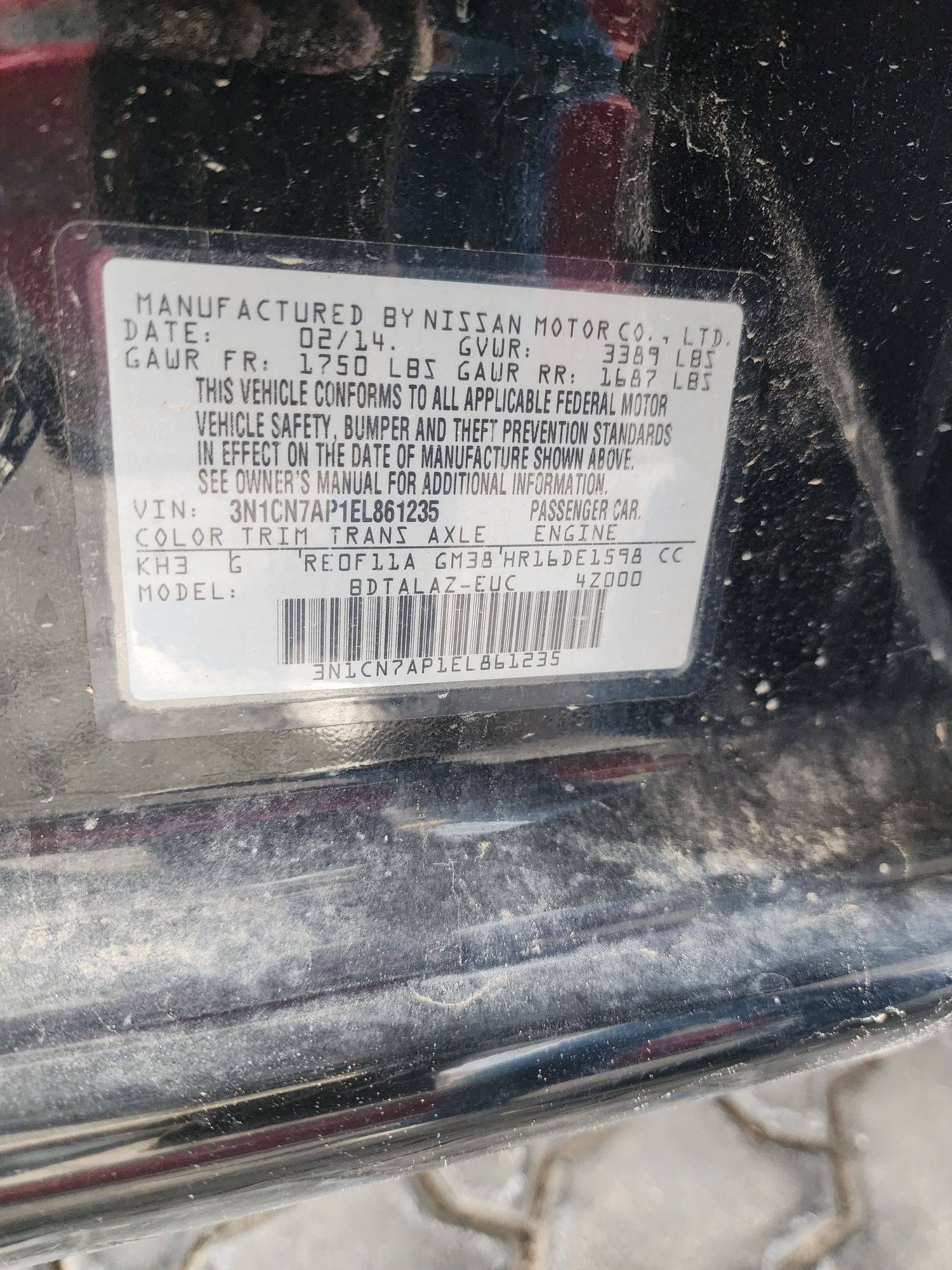 2014 NISSAN VERSA — 166042 Miles — Lot 2351544 - Marhaba Auctions Used Cars - Image 10