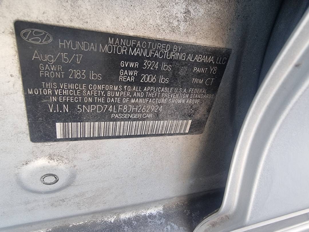 HYUNDAI ELANTRA 2018 - Marhaba Auction Used Cars - Image 8