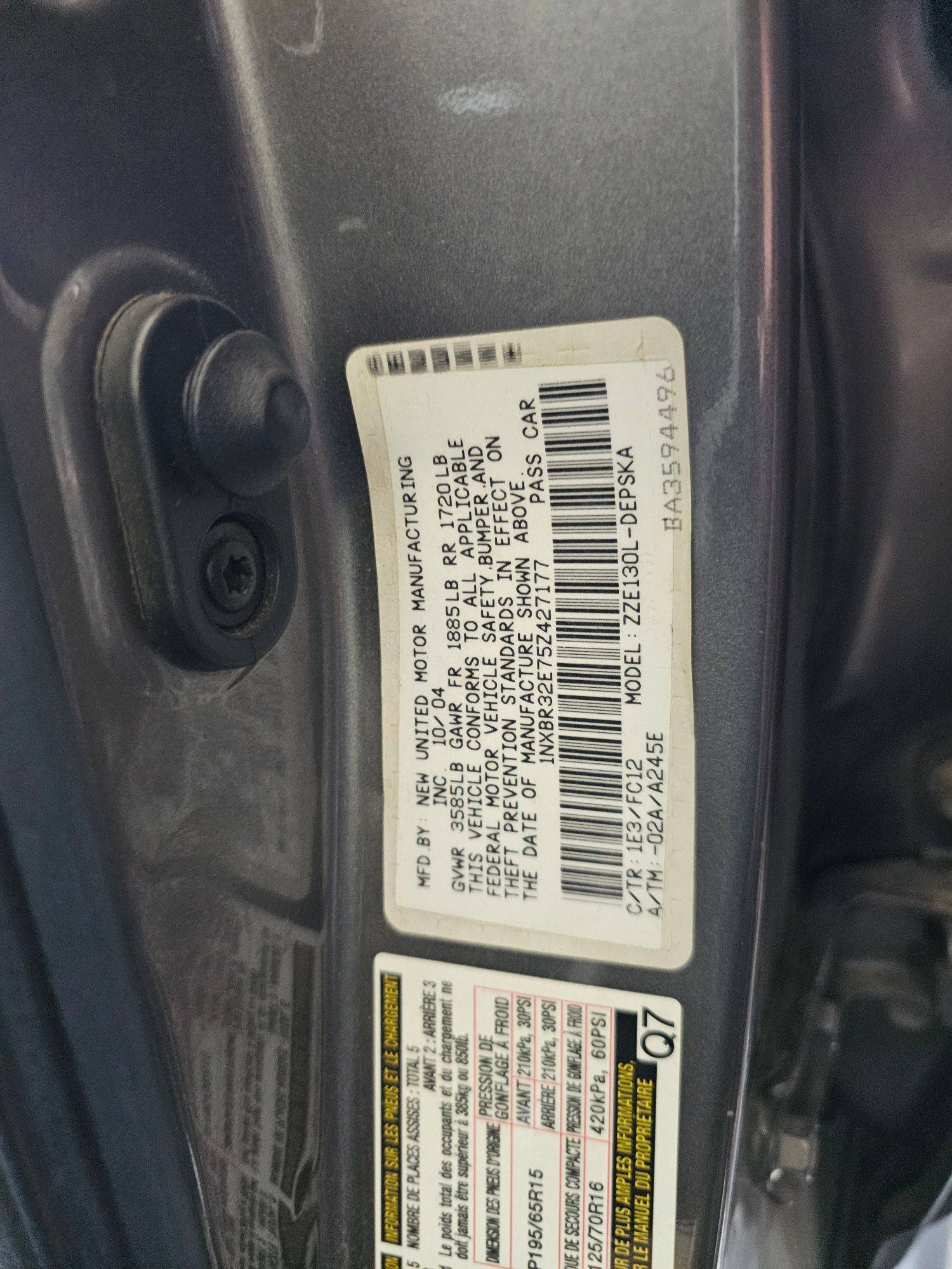 TOYOTA COROLLA 2005 - Marhaba Auction Used Cars - Image 10