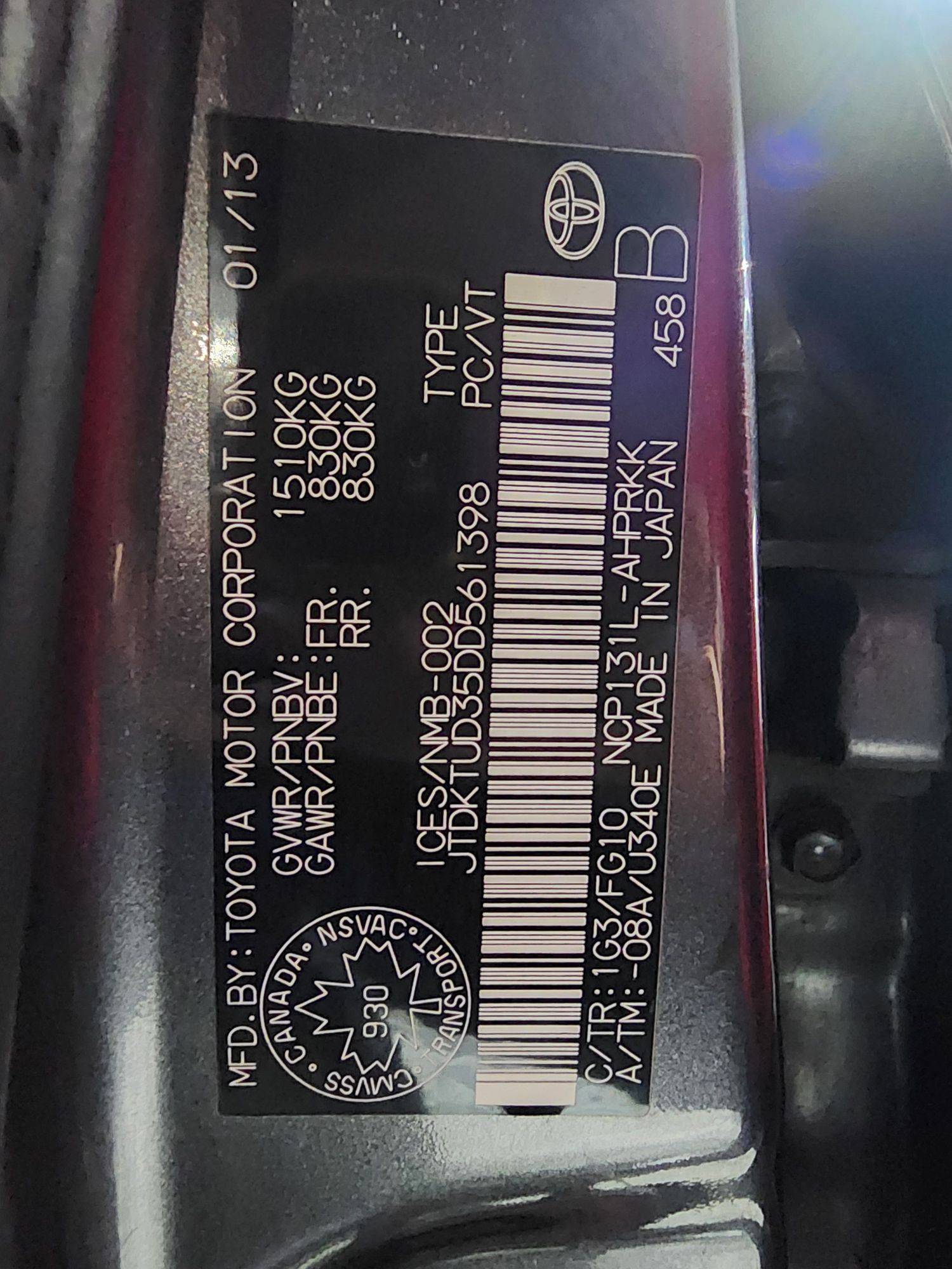 2013 TOYOTA YARIS — 154234 KM — Lot DD561398 — Al Quoz - Marhaba Auctions Used Cars - Image 10