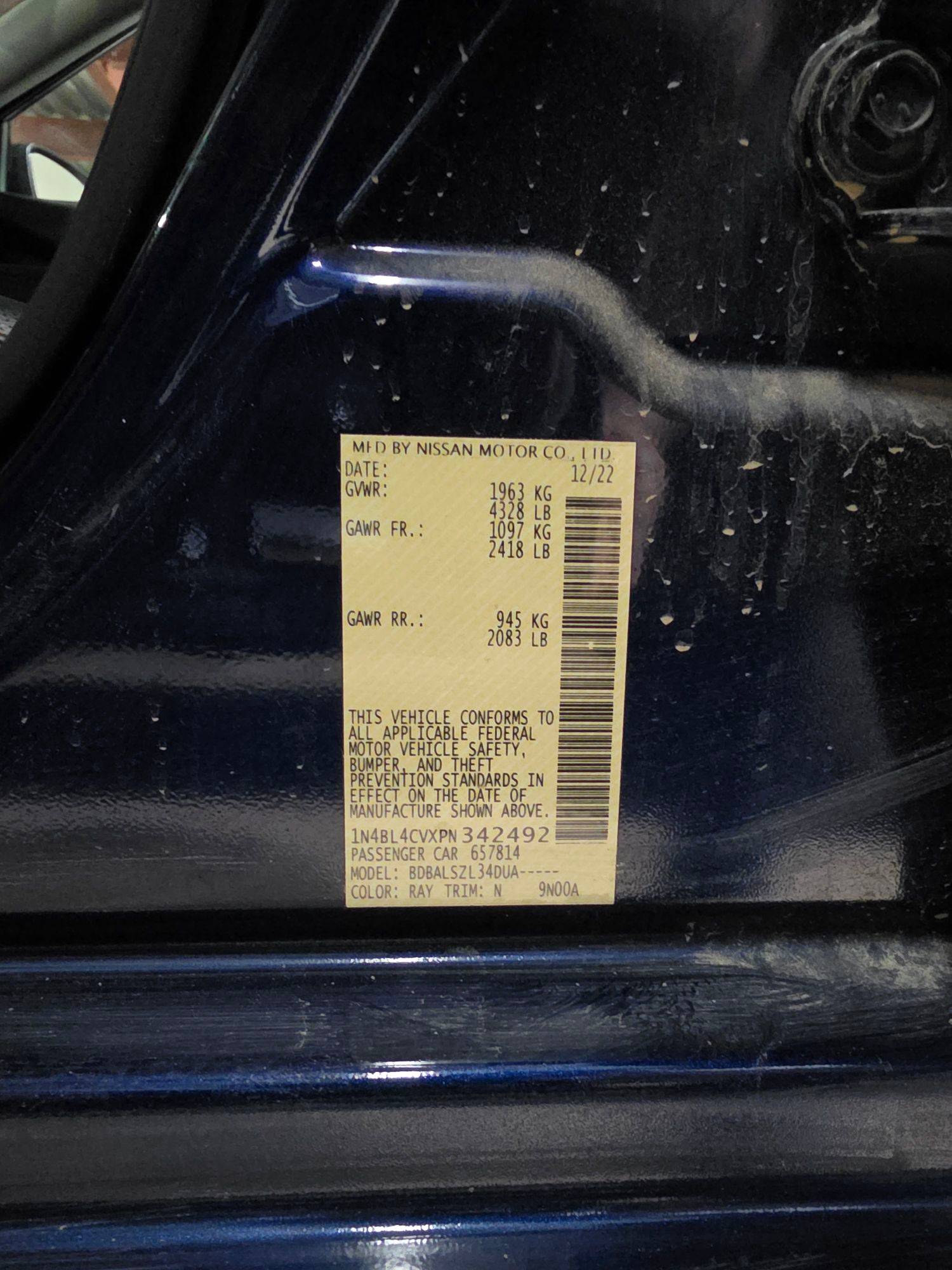 2023 NISSAN ALTIMA — 58554 Miles — Lot XPN342492 - Marhaba Auctions Used Cars - Image 10