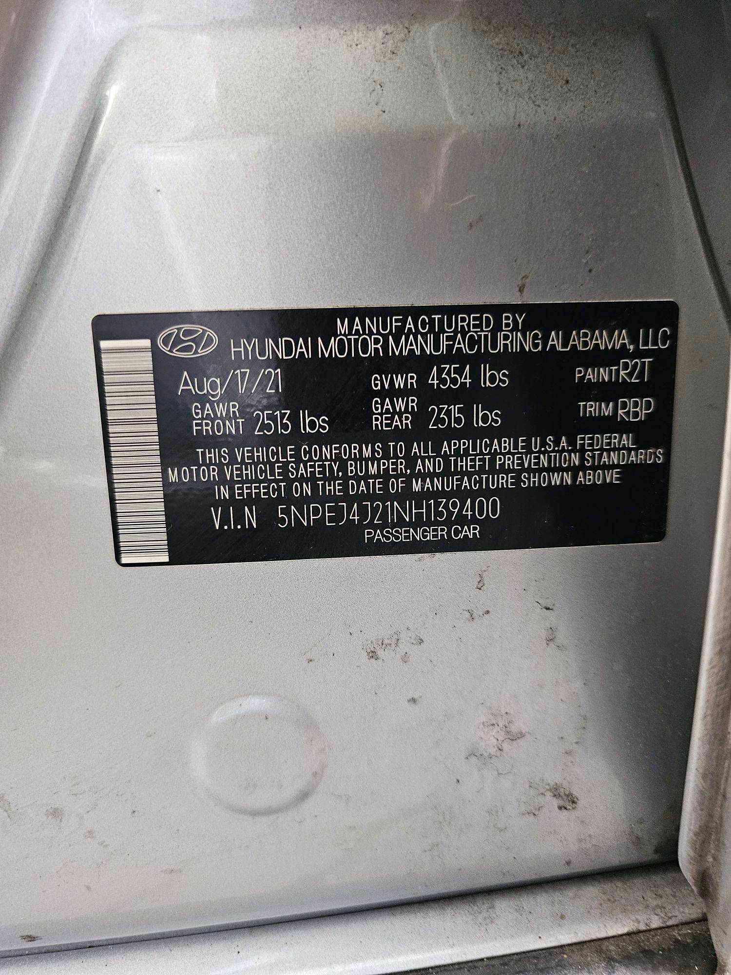 2022 HYUNDAI SONATA — 121755 Miles — Lot NH139400 — Main - Marhaba Auctions Used Cars - Image 10