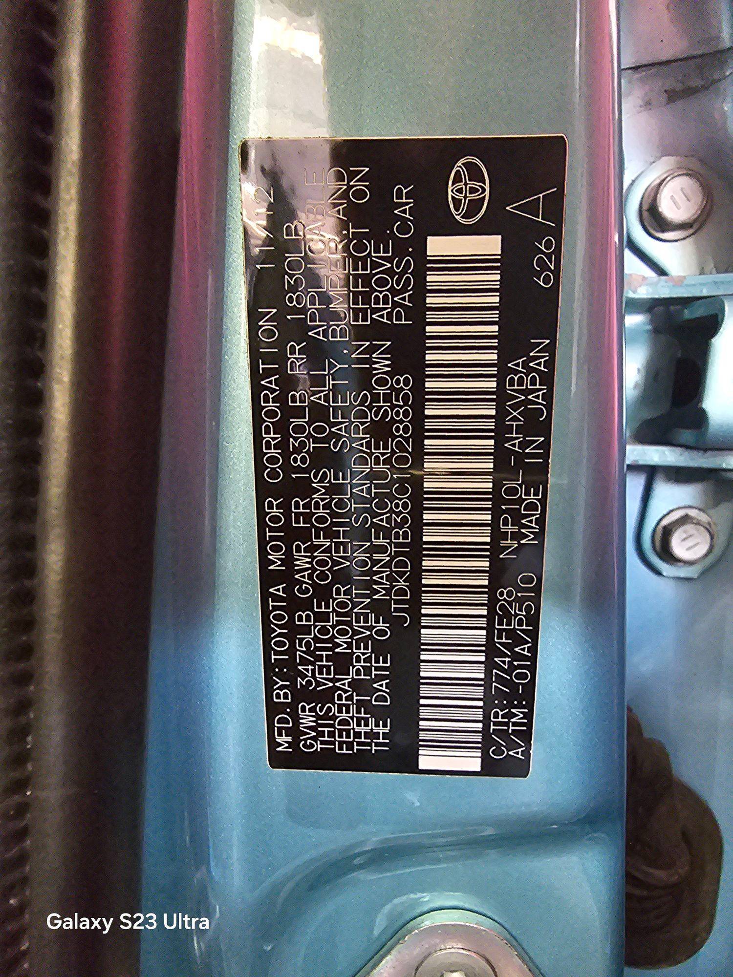 TOYOTA PRIUS C 2012 - Marhaba Auction Used Cars - Image 10