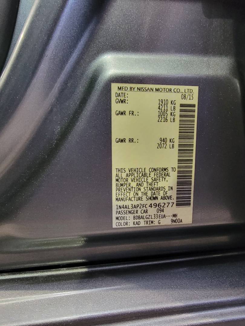 2015 NISSAN ALTIMA — 141739 Miles — Lot 324212121 - Marhaba Auctions Used Cars - Image 8