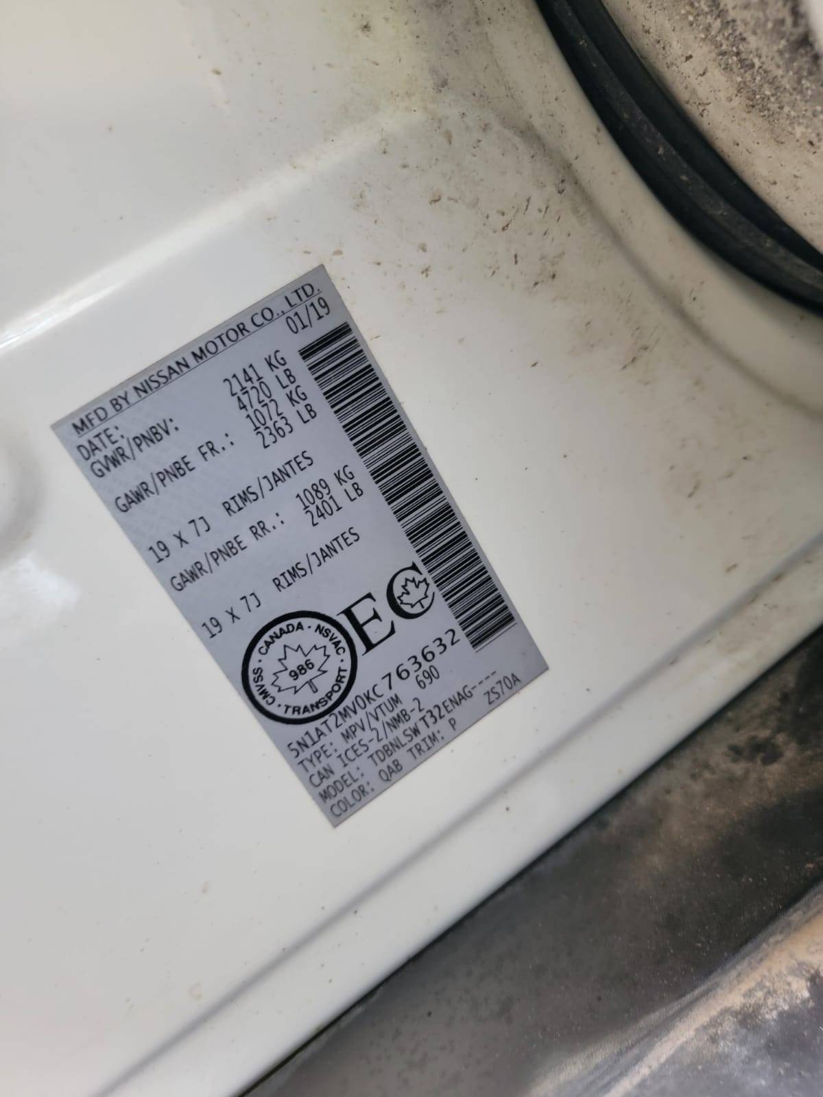 2019 NISSAN ROGUE — 140029 KM — Lot KC763632 — Main - Marhaba Auctions Used Cars - Image 9