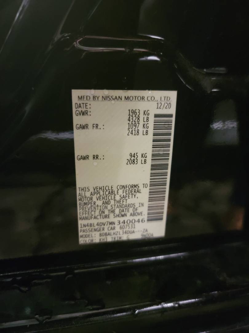 2021 NISSAN ALTIMA — 15198 Miles — Lot 67923393 - Marhaba Auctions Used Cars - Image 9