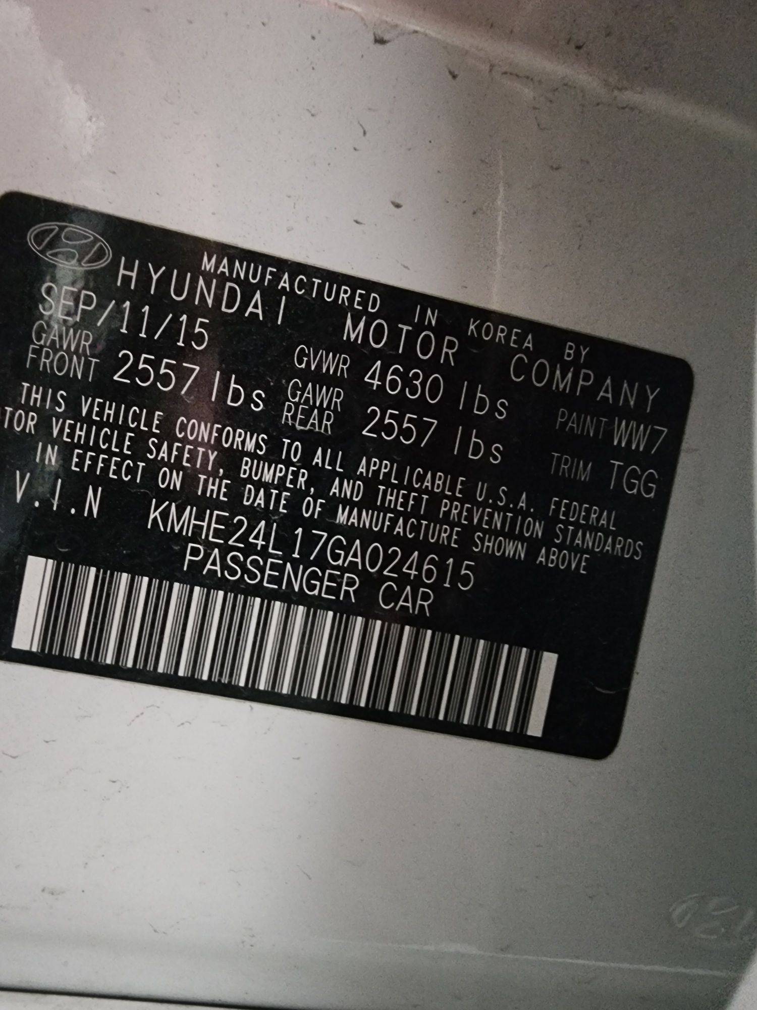 2016 HYUNDAI SONATA — 105563 Miles — Lot 24615 — Souq - Marhaba Auctions Used Cars - Image 10
